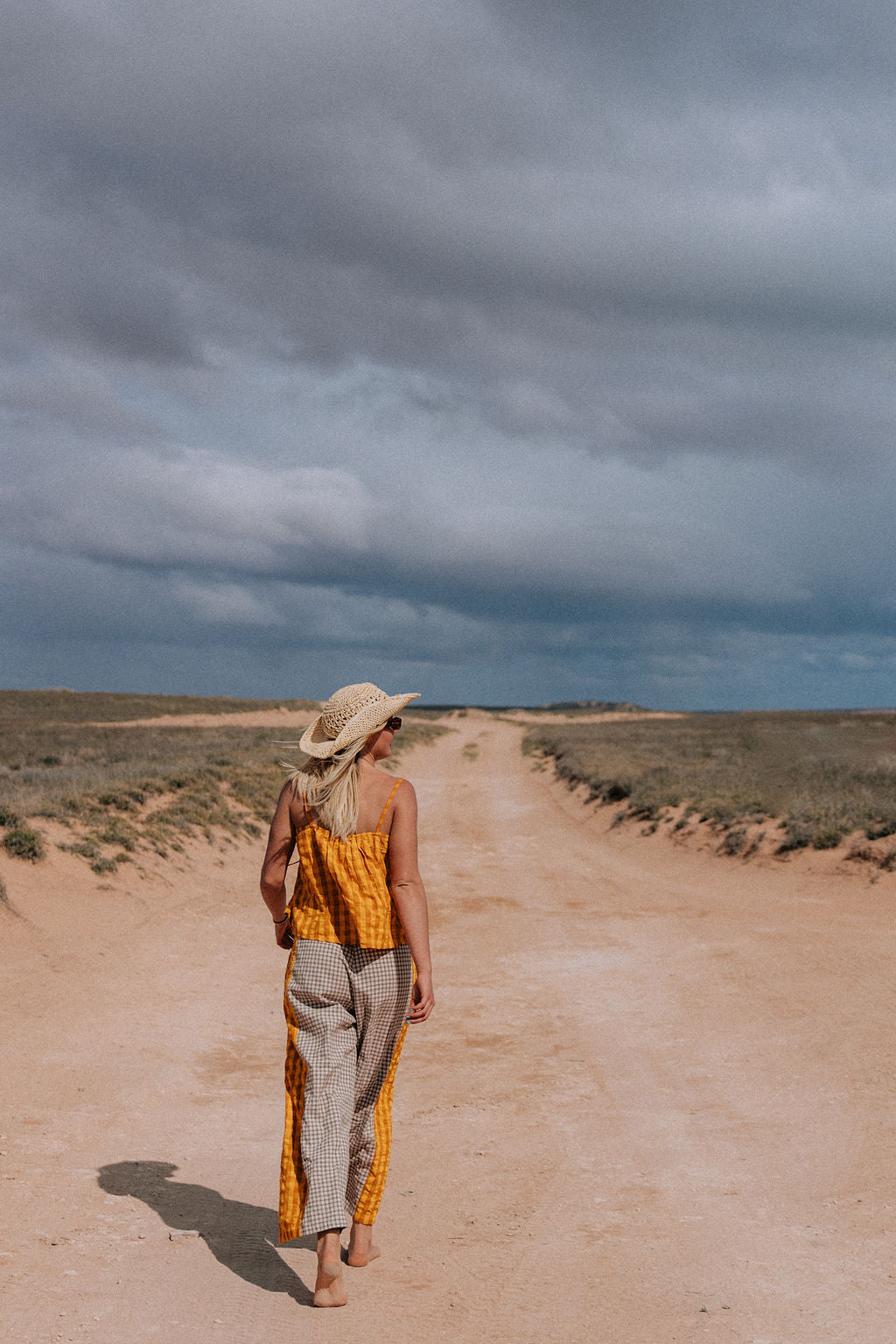 Patchwork Singlet Ginger Gingham - Atmosea