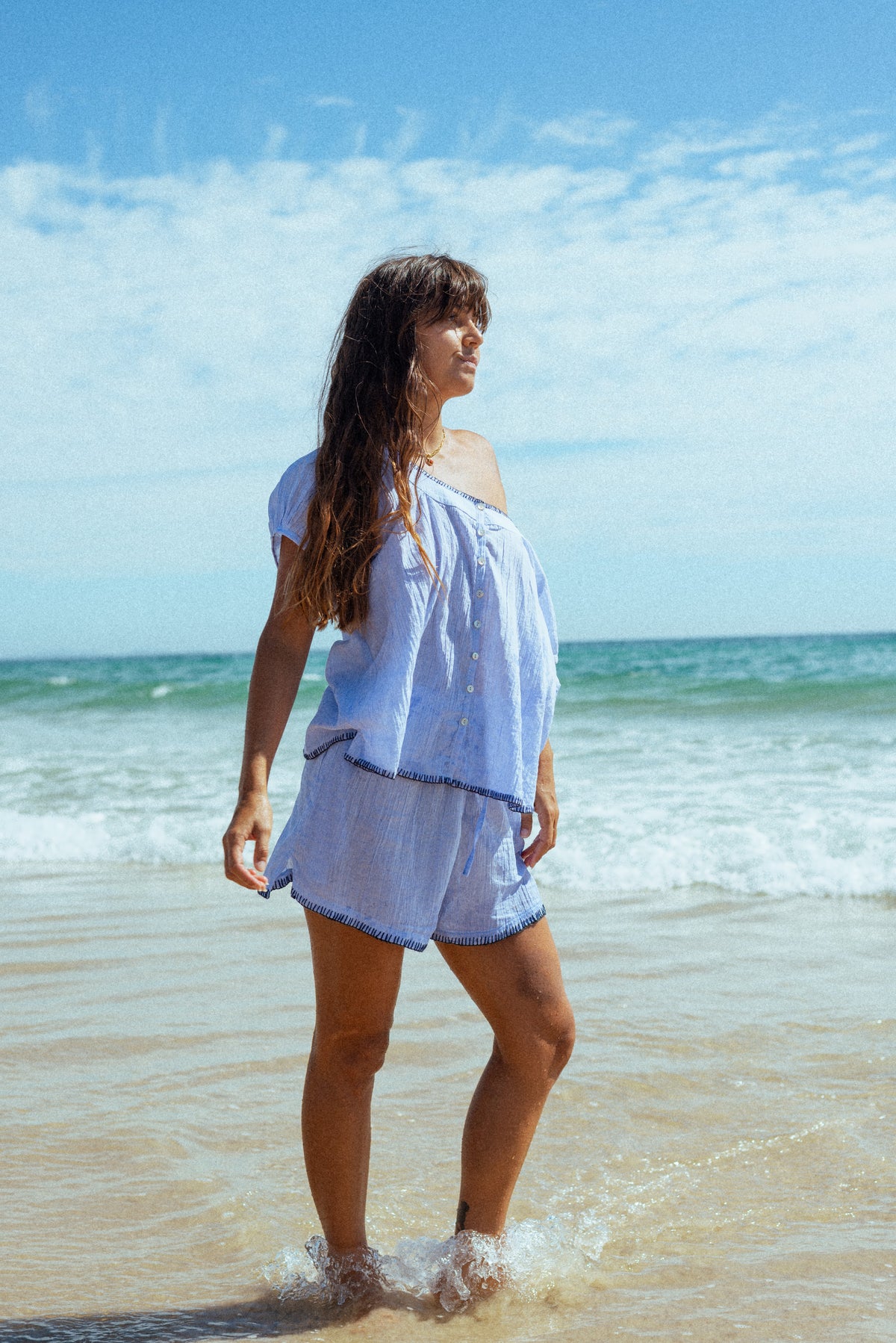 RORY BUTTON UP BLOUSE - Atmosea