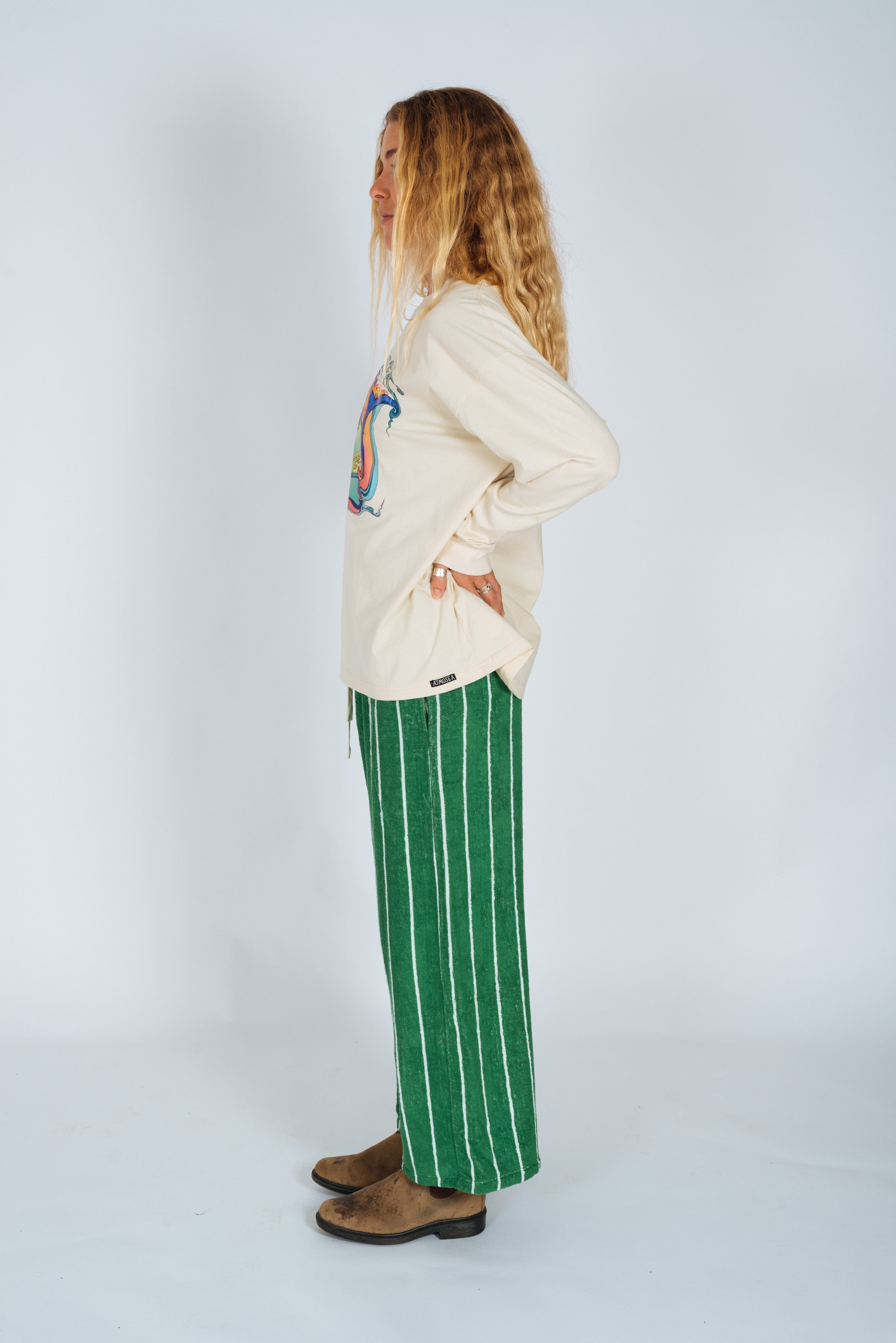 'Saline Shrine' By Angie Samblotte x Atmosea - Artist Oversized Longsleeve Tee - Atmosea