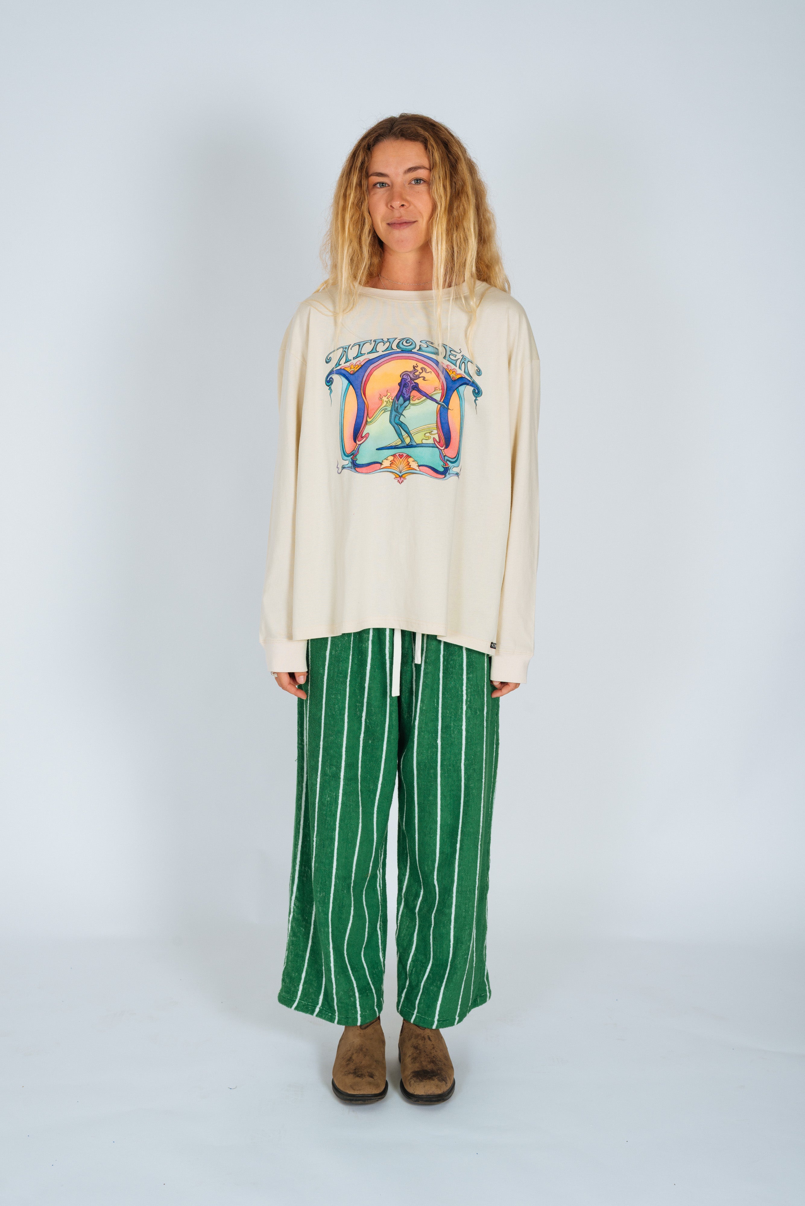 'Saline Shrine' By Angie Samblotte x Atmosea - Artist Oversized Longsleeve Tee - Atmosea