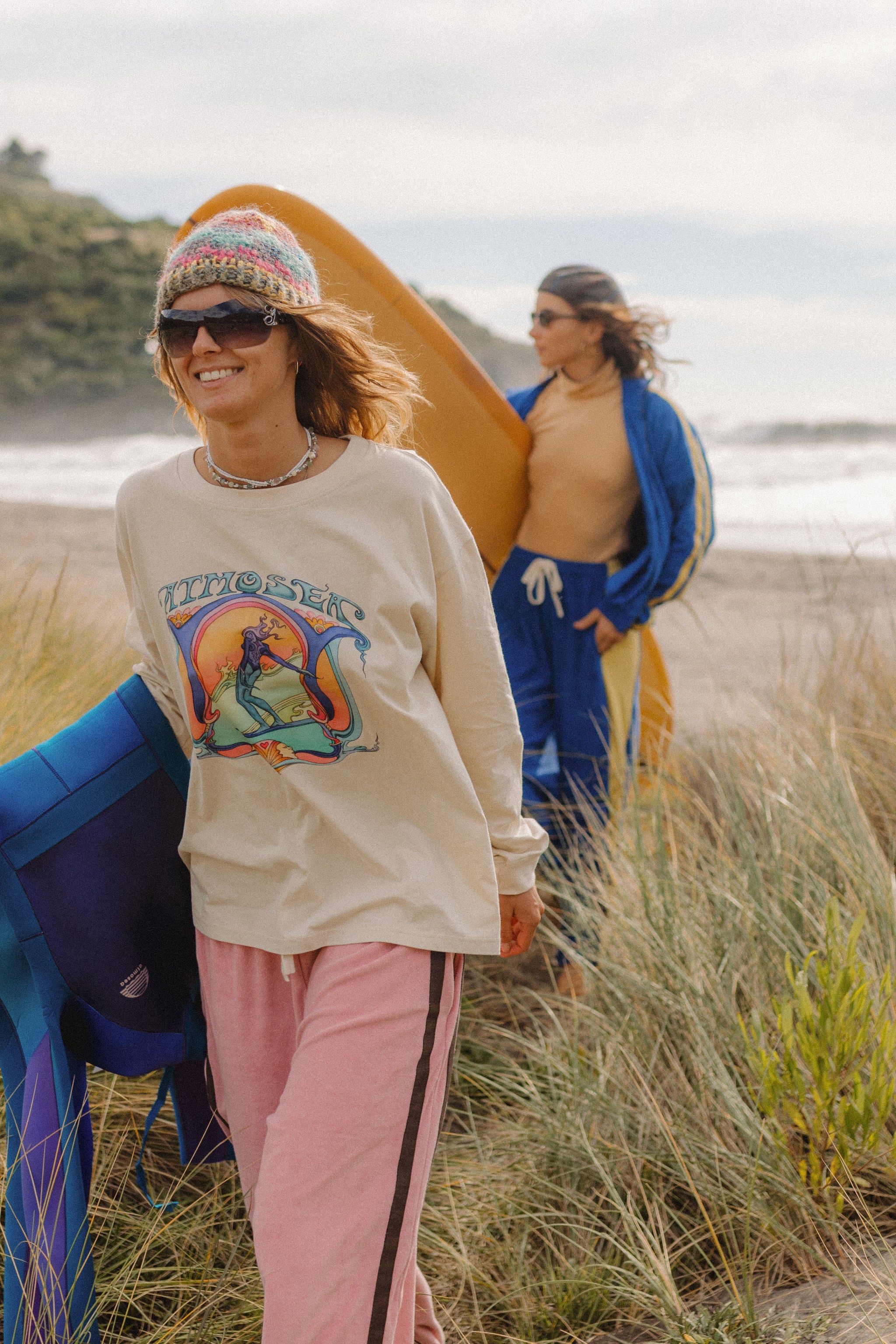 'Saline Shrine' By Angie Samblotte x Atmosea - Artist Oversized Longsleeve Tee - Atmosea