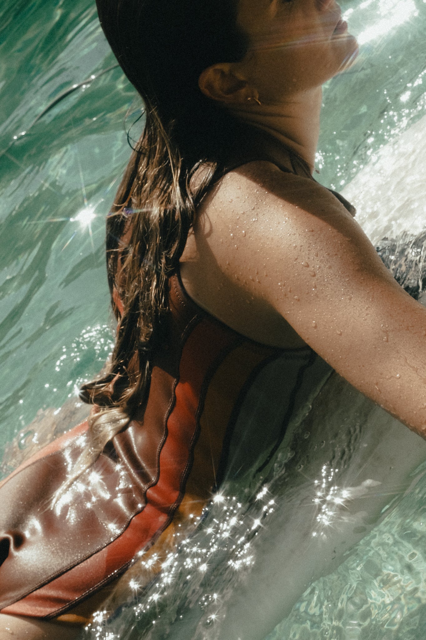 Shoulder Closure Onesie in Sunset - Atmosea