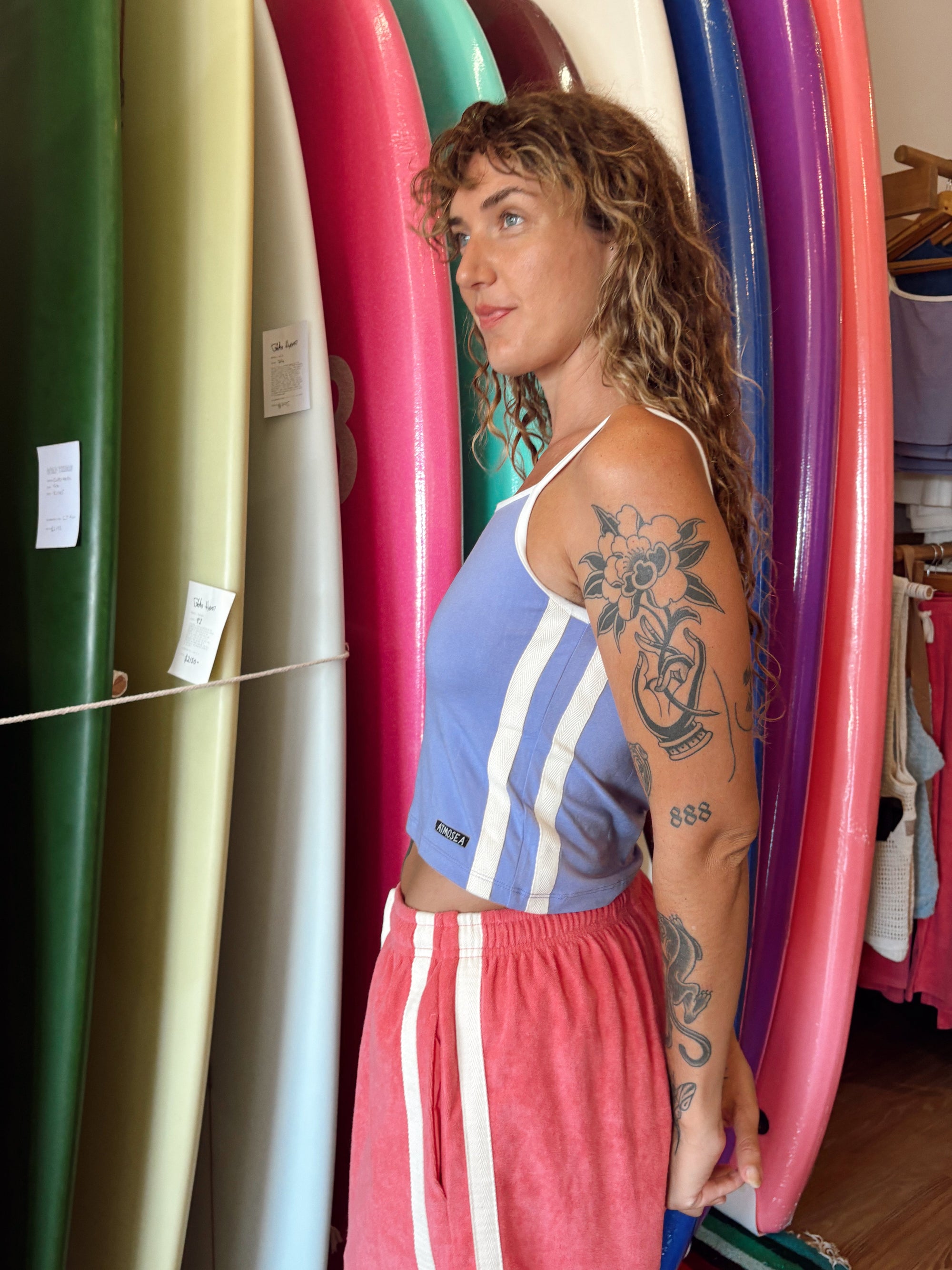 Sporty Crop Top in Lavender - Atmosea