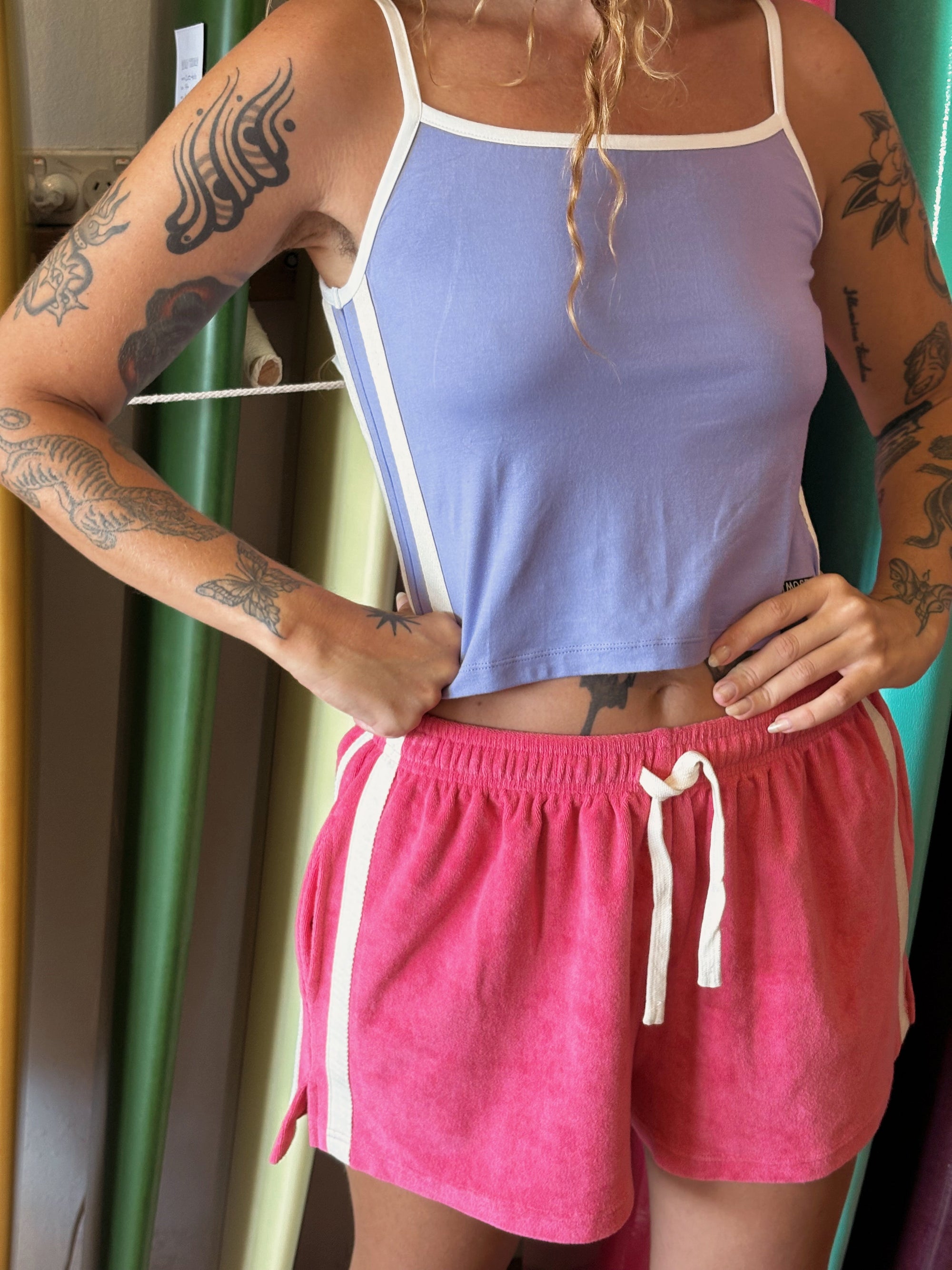 Sporty Crop Top in Lavender - Atmosea