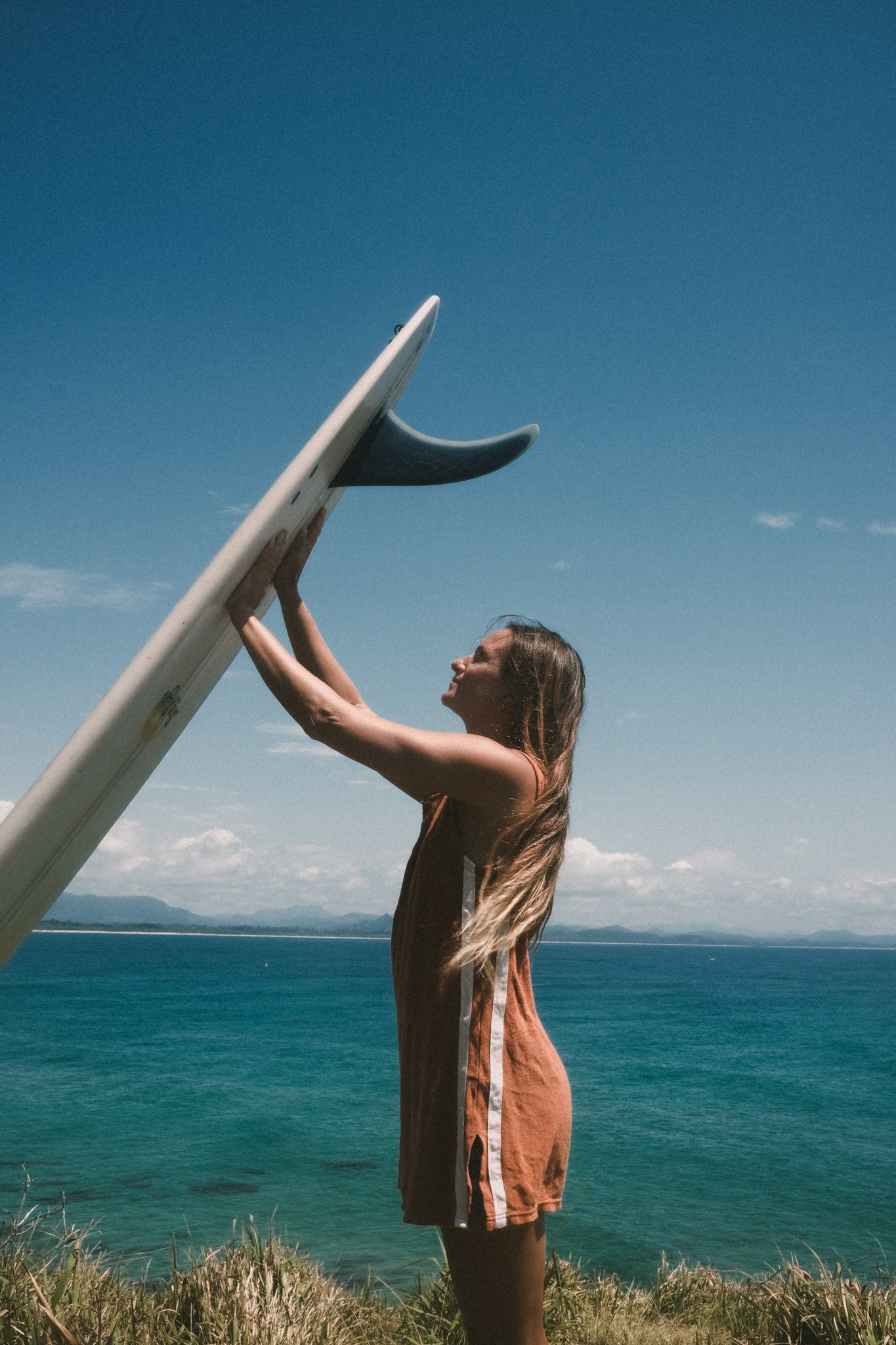 Sporty Terry Dress in Rust - Atmosea