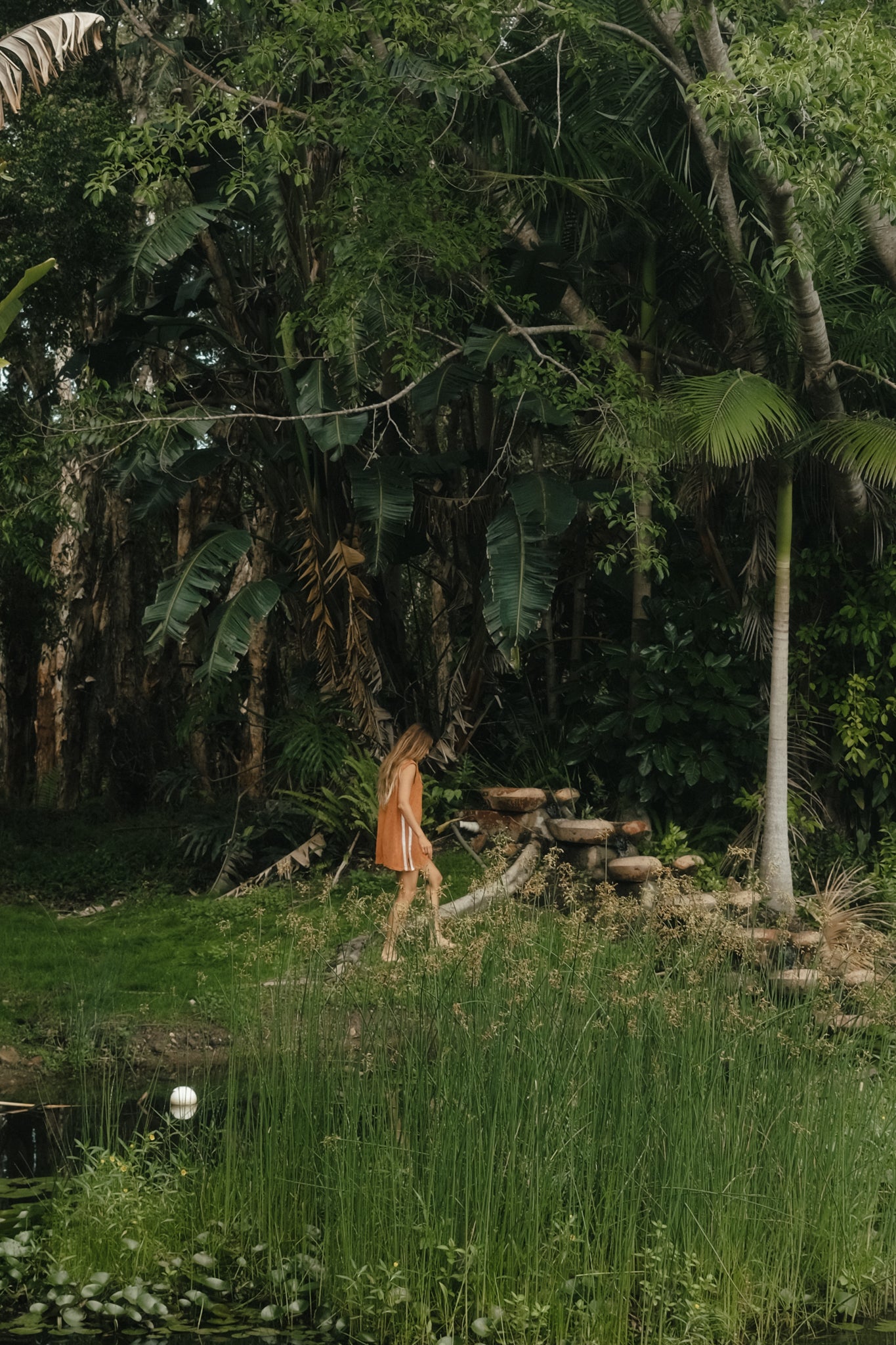 Sporty Terry Dress in Rust - Atmosea