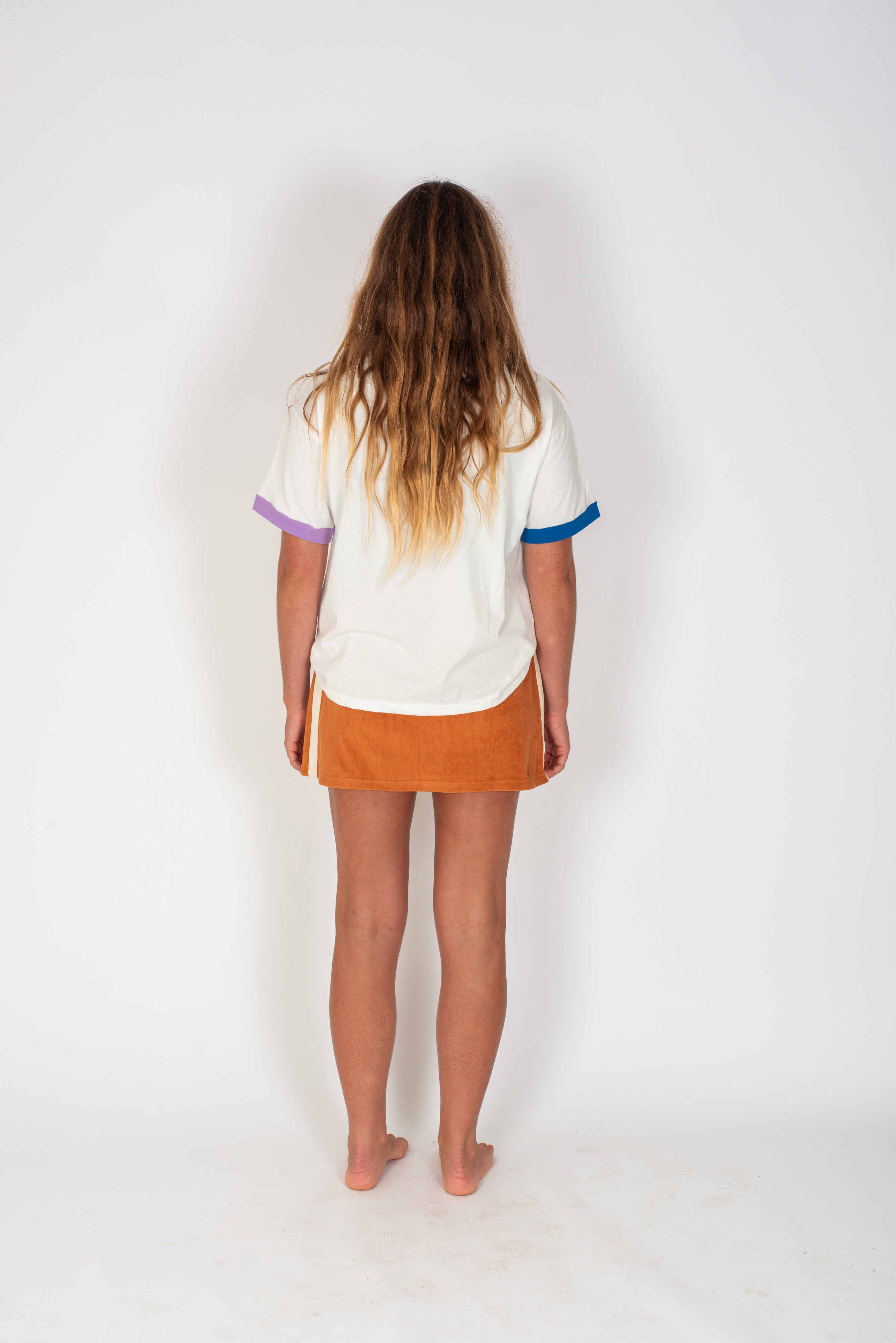 Sporty Terry Skirt in Rust - Atmosea