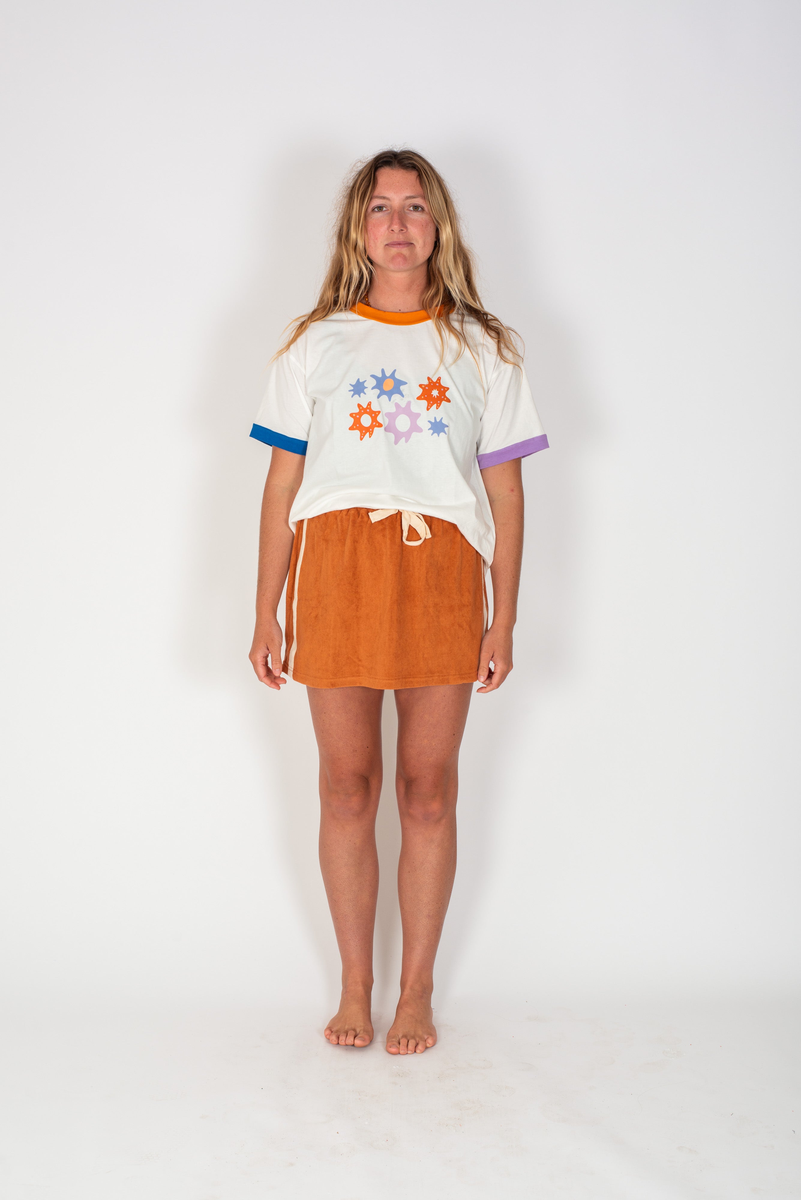 Sporty Terry Skirt in Rust - Atmosea