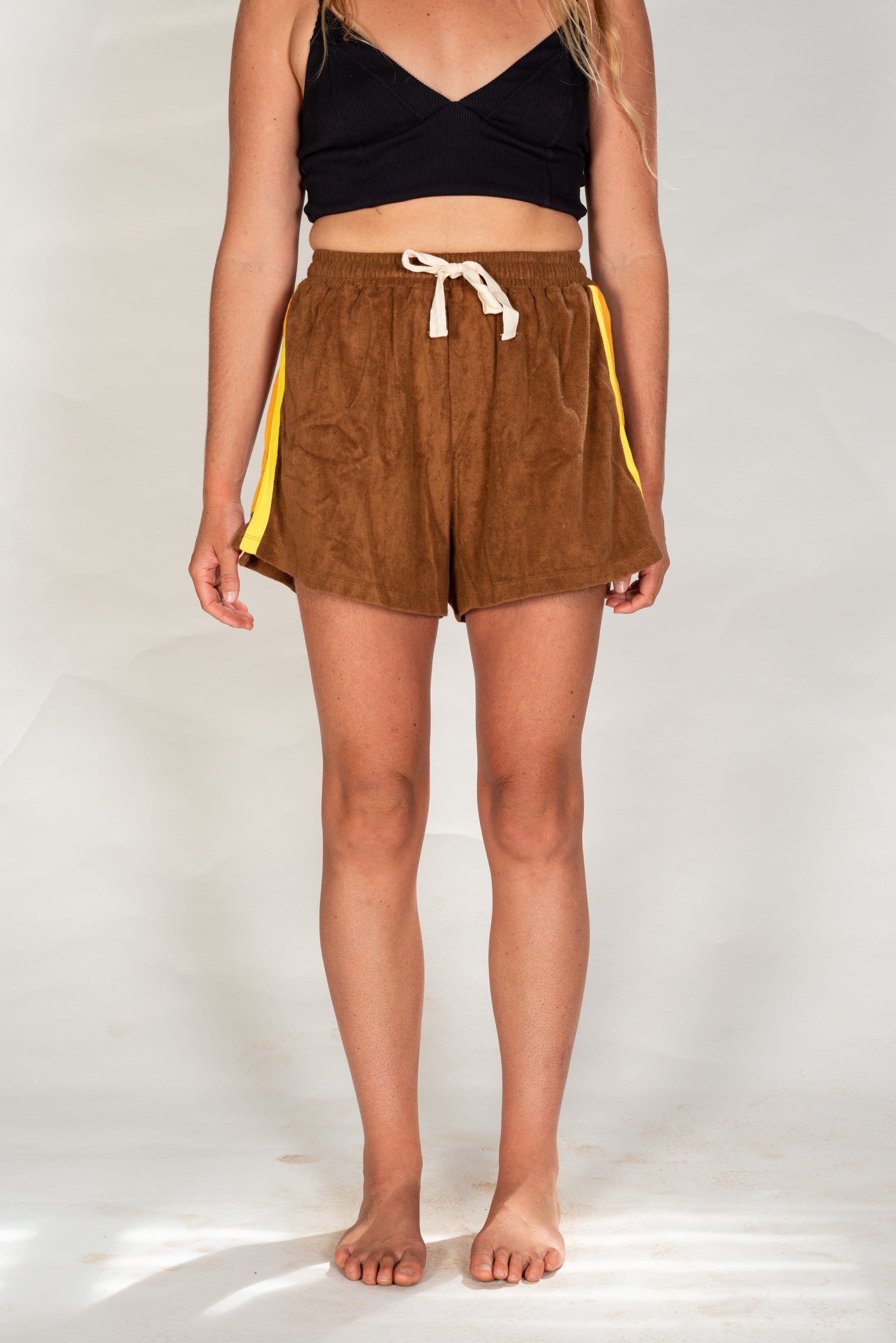 Sunset Terry Towelling Short in Chocolate - Atmosea