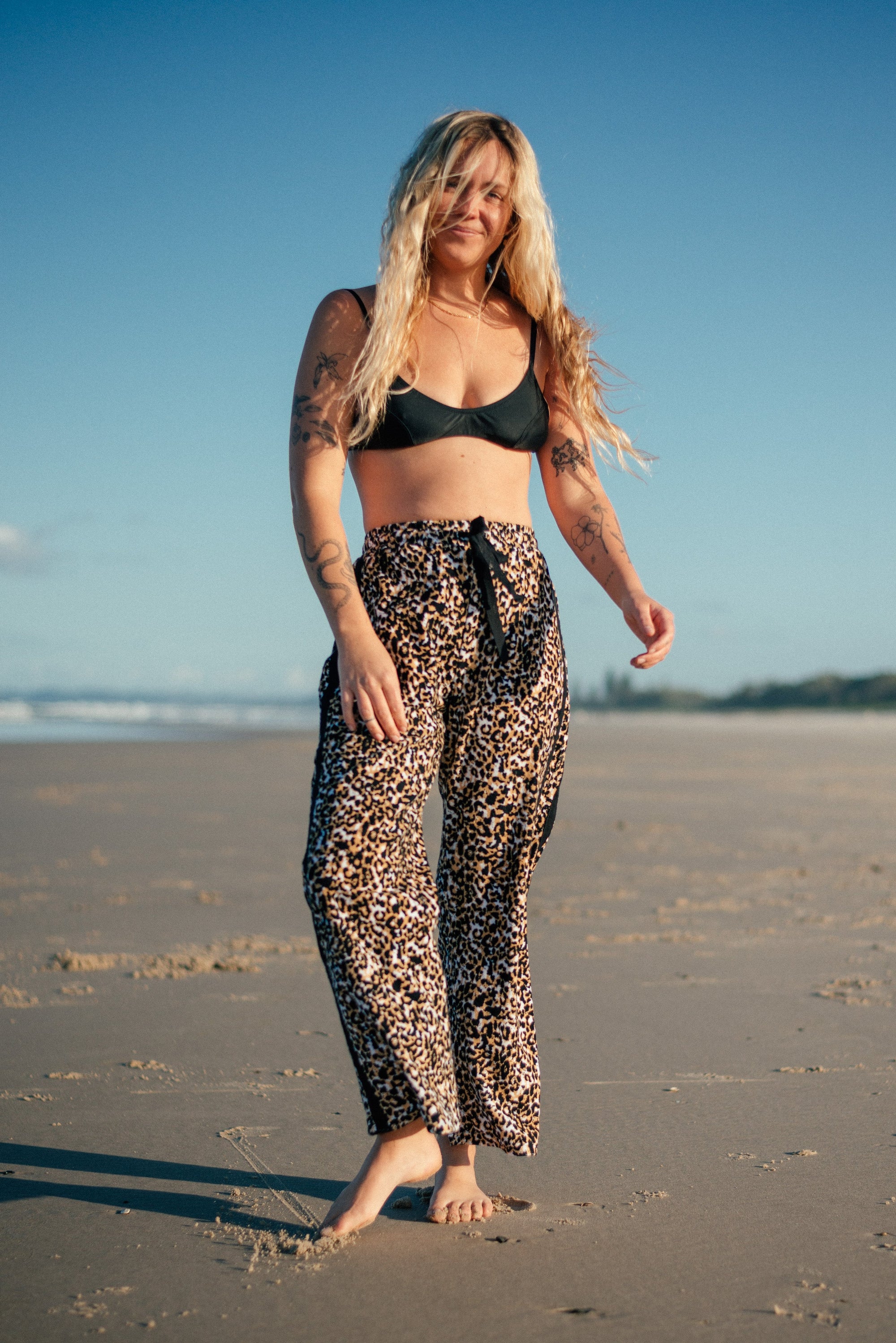 Terry Flare Pant Leopard - Atmosea