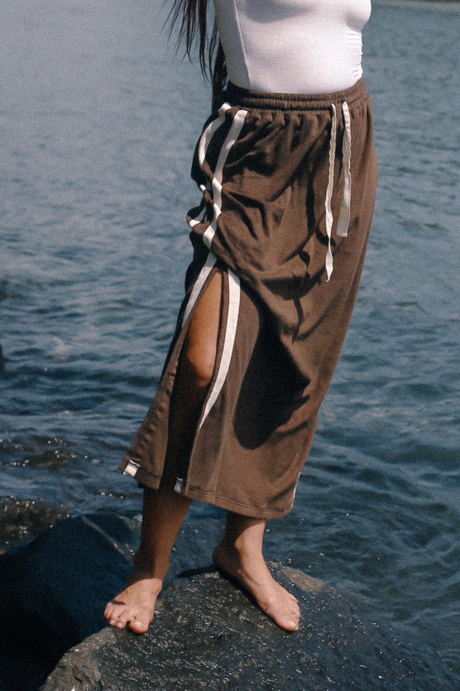 Terry Long Skirt Chocolate - Atmosea