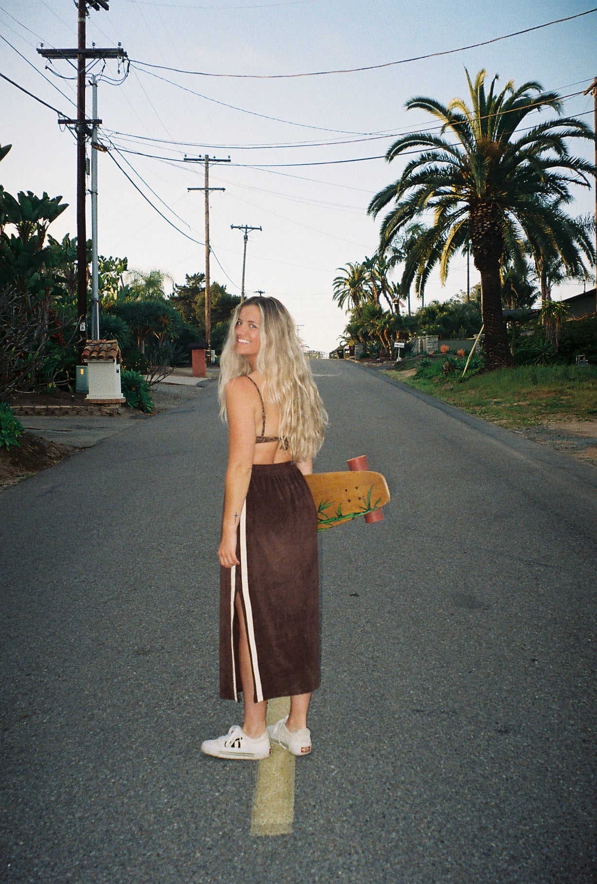 Terry Long Skirt Chocolate - Atmosea