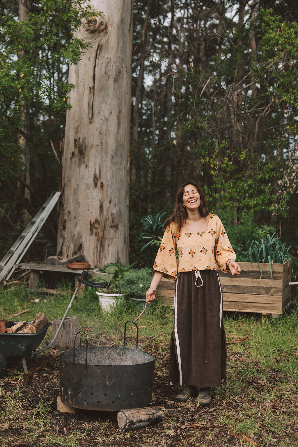 Terry Long Skirt Chocolate - Atmosea