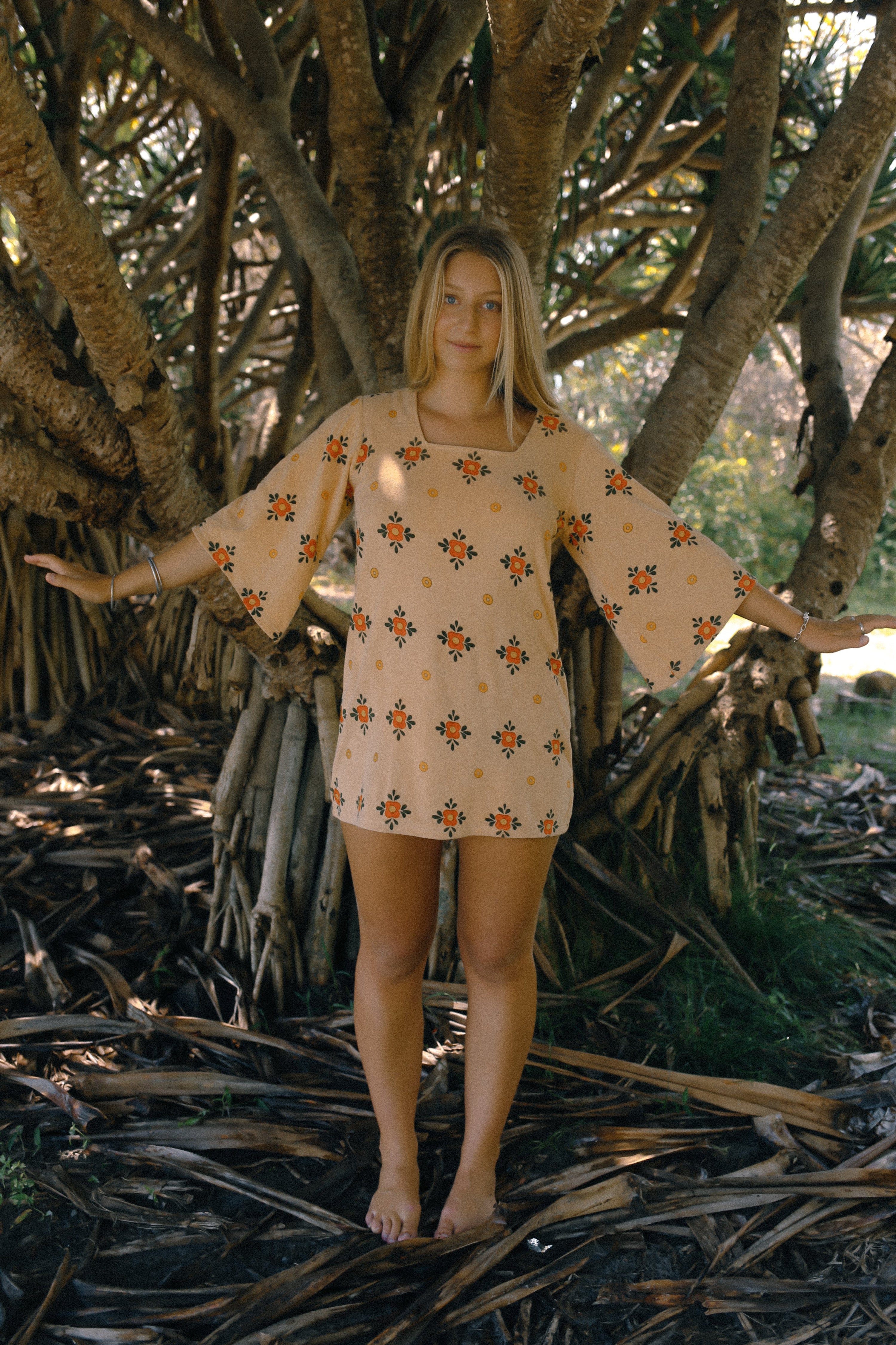 Terry Smock Dress Nasturtium - Atmosea