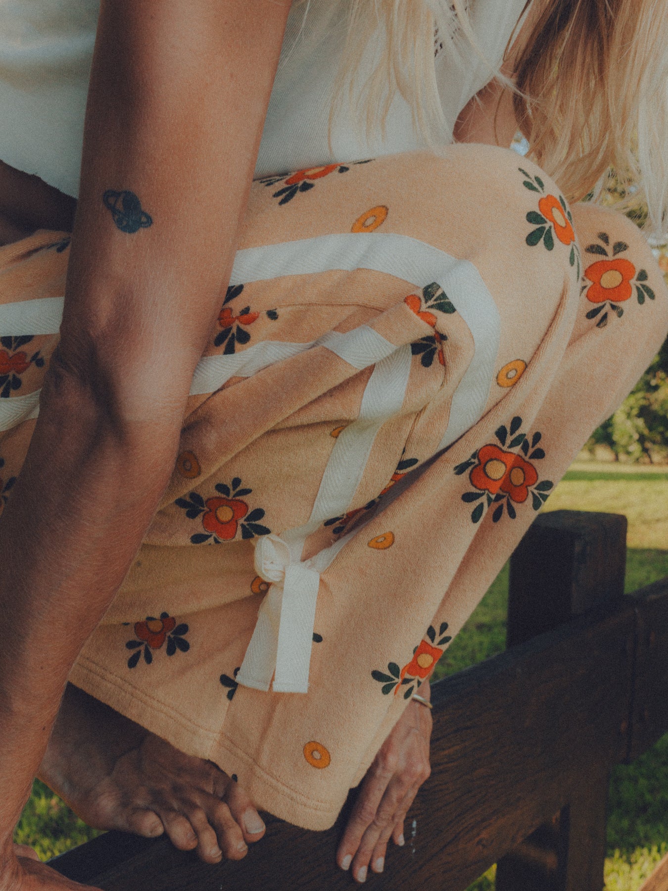 Terry Tie Pants Nasturtium - Atmosea