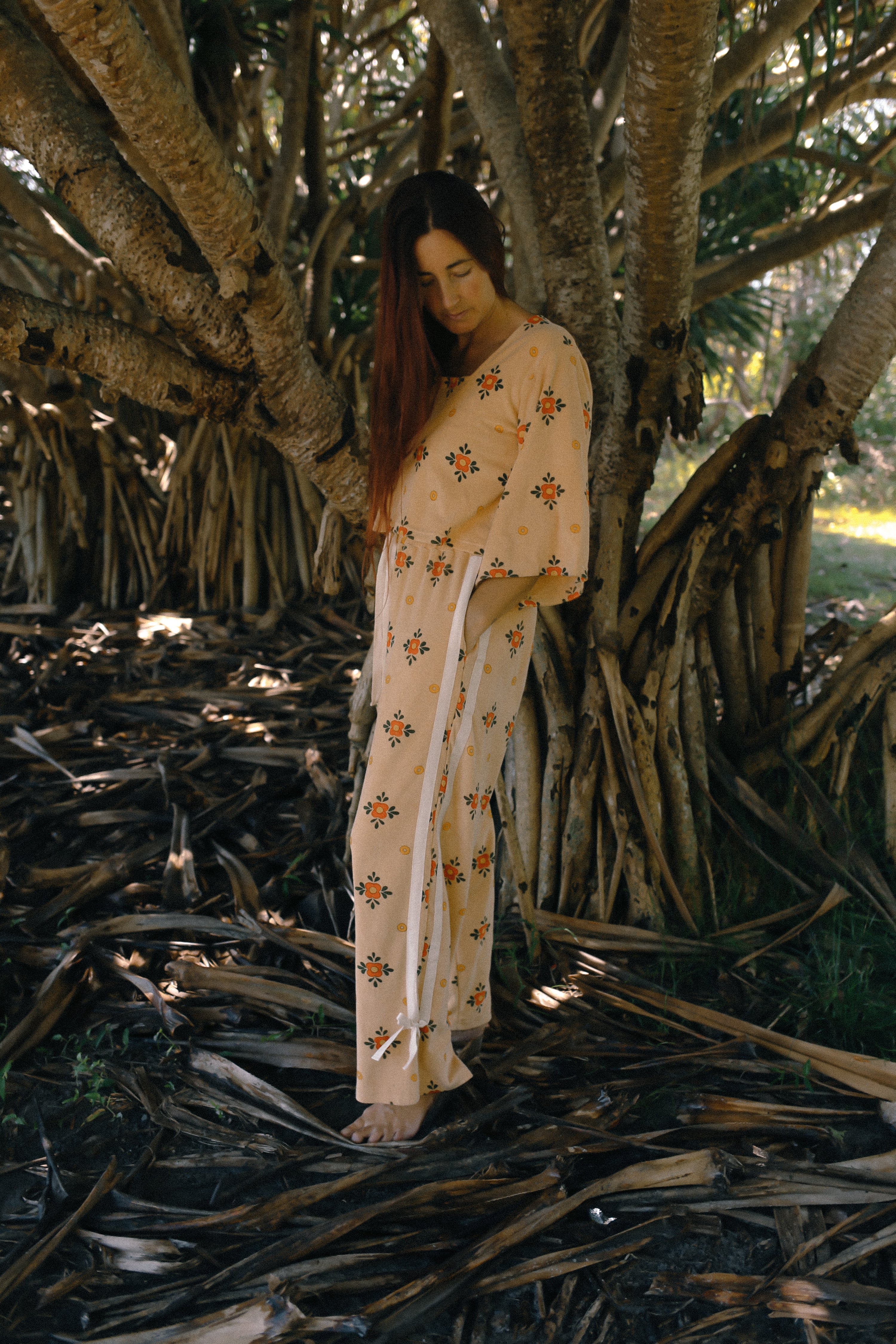 Terry Tie Pants Nasturtium - Atmosea