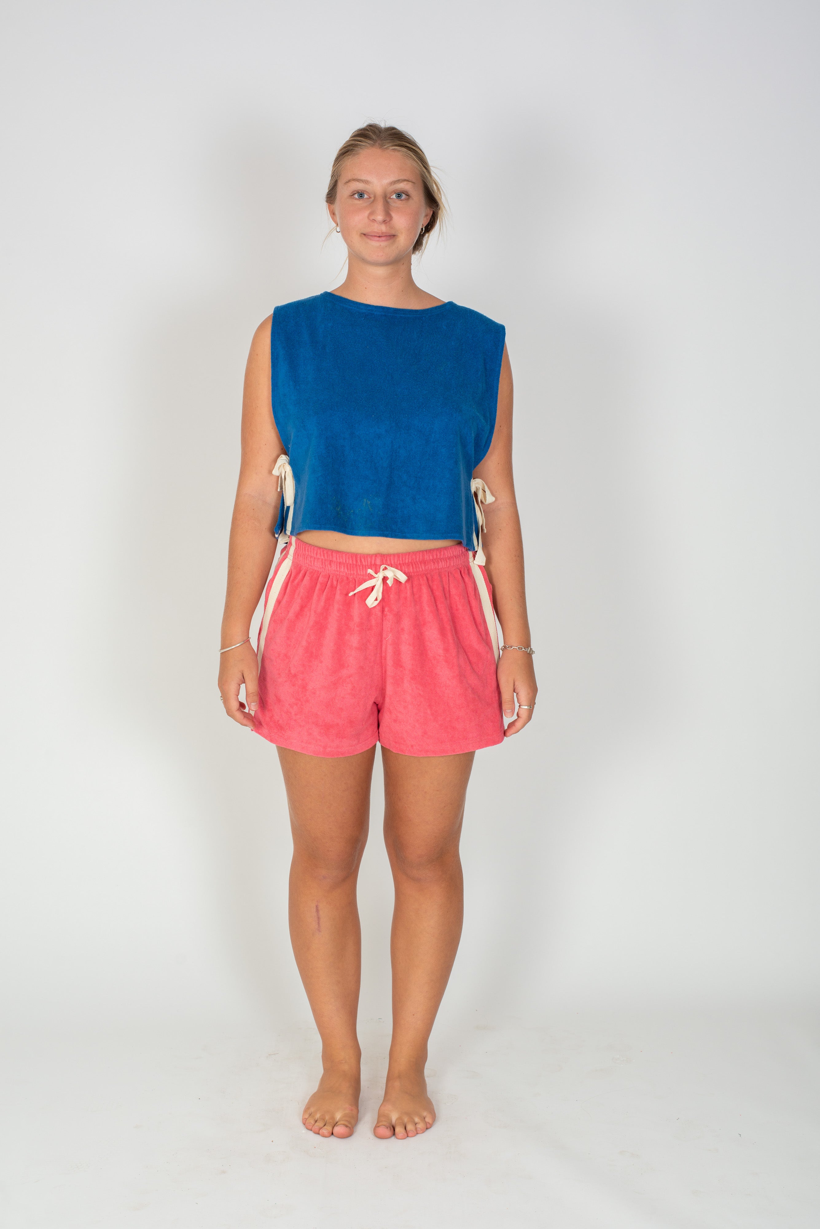 Terry Tie Top in Cobalt - Atmosea
