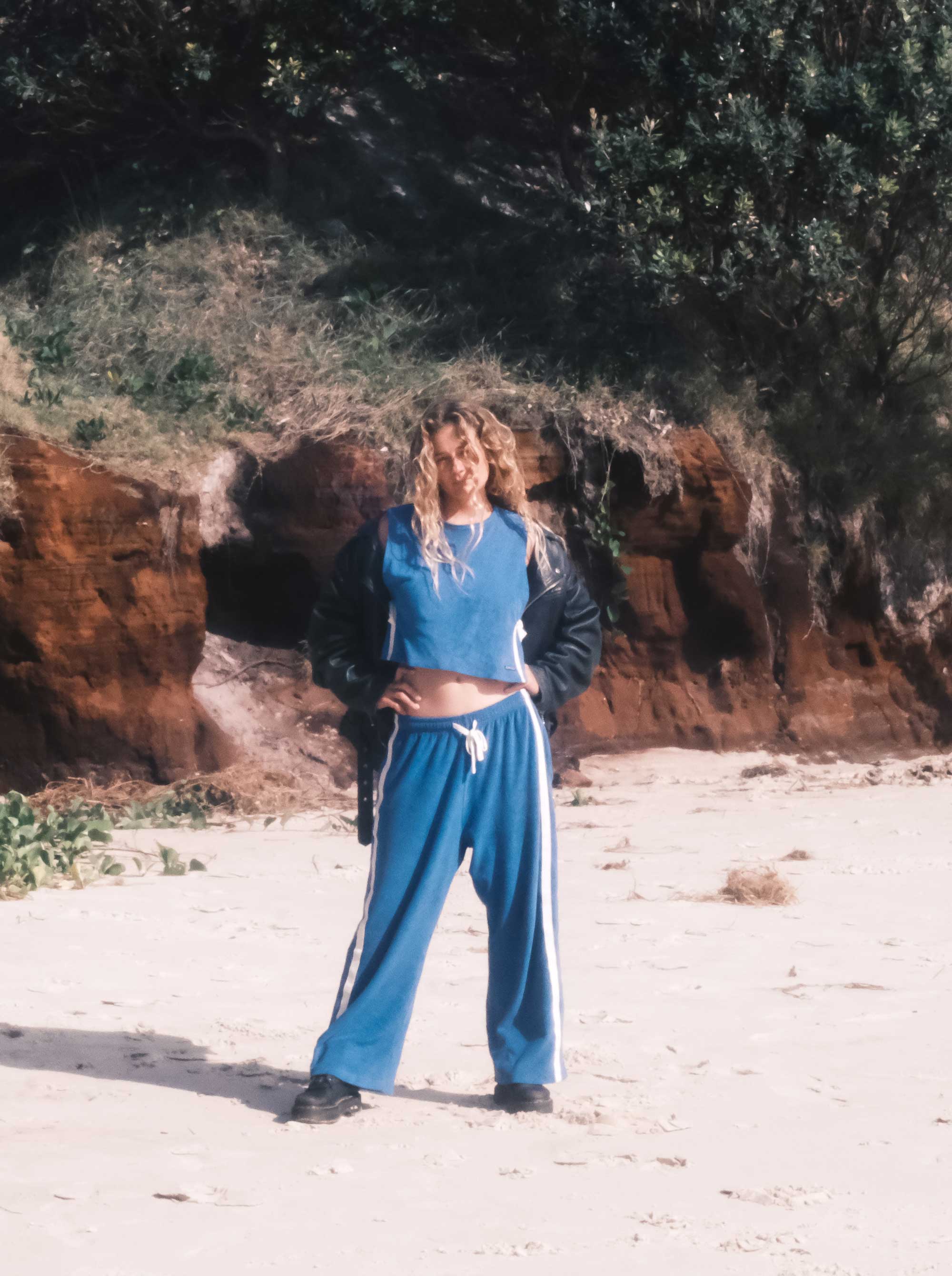 Terry Tie Top in Cobalt - Atmosea