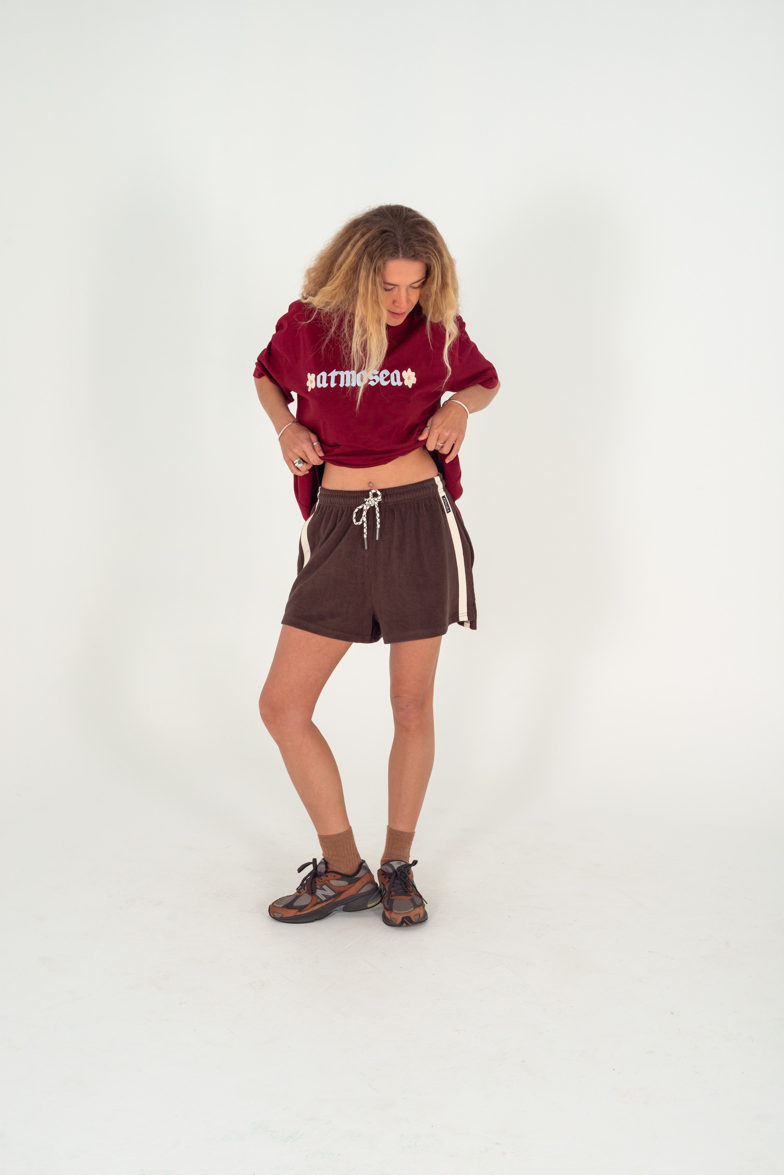 Terry Towelling Shorts Chocolate - Atmosea