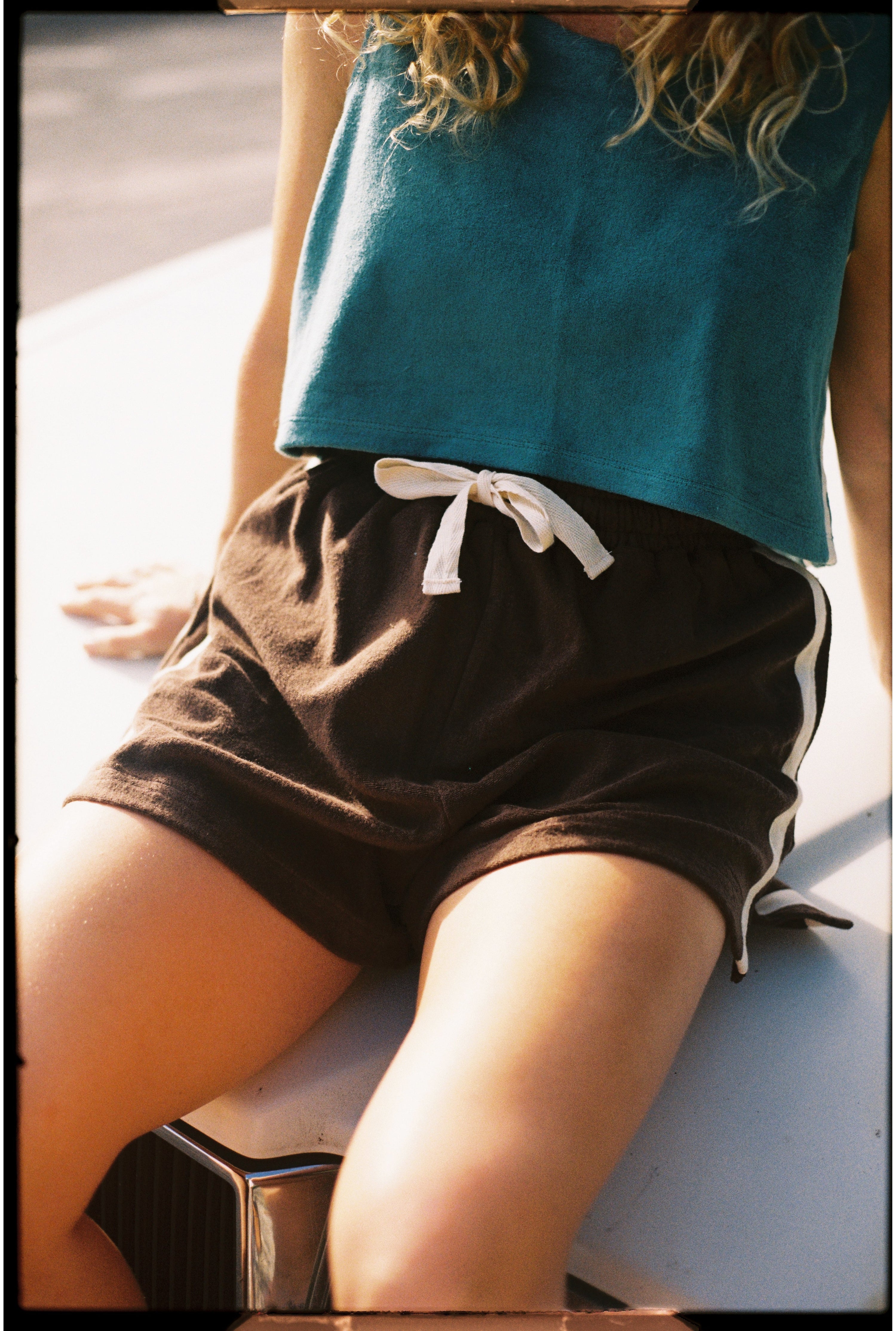 Terry Towelling Shorts Chocolate - Atmosea
