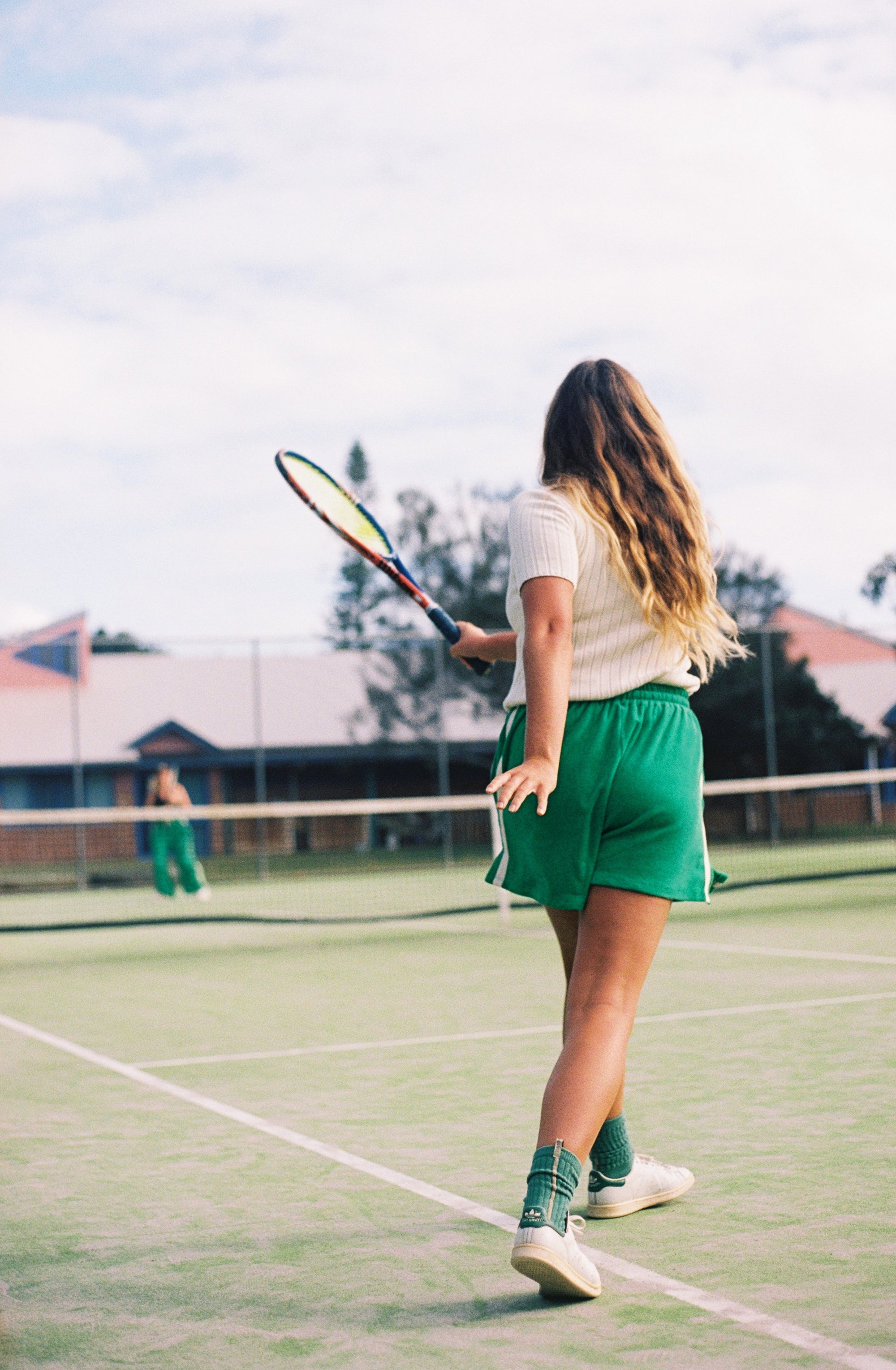 Terry Towelling Shorts Green - Atmosea