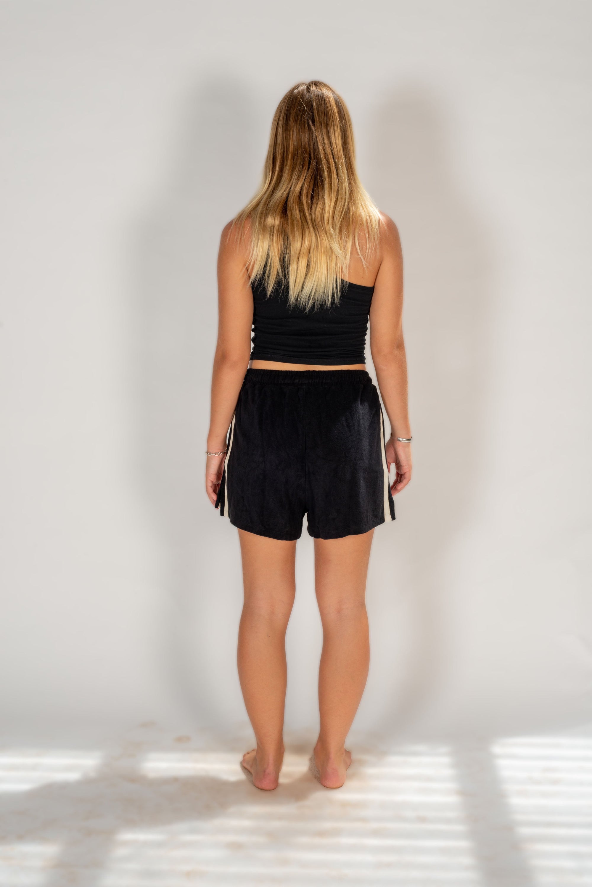 Terry Towelling Shorts in Black - Atmosea