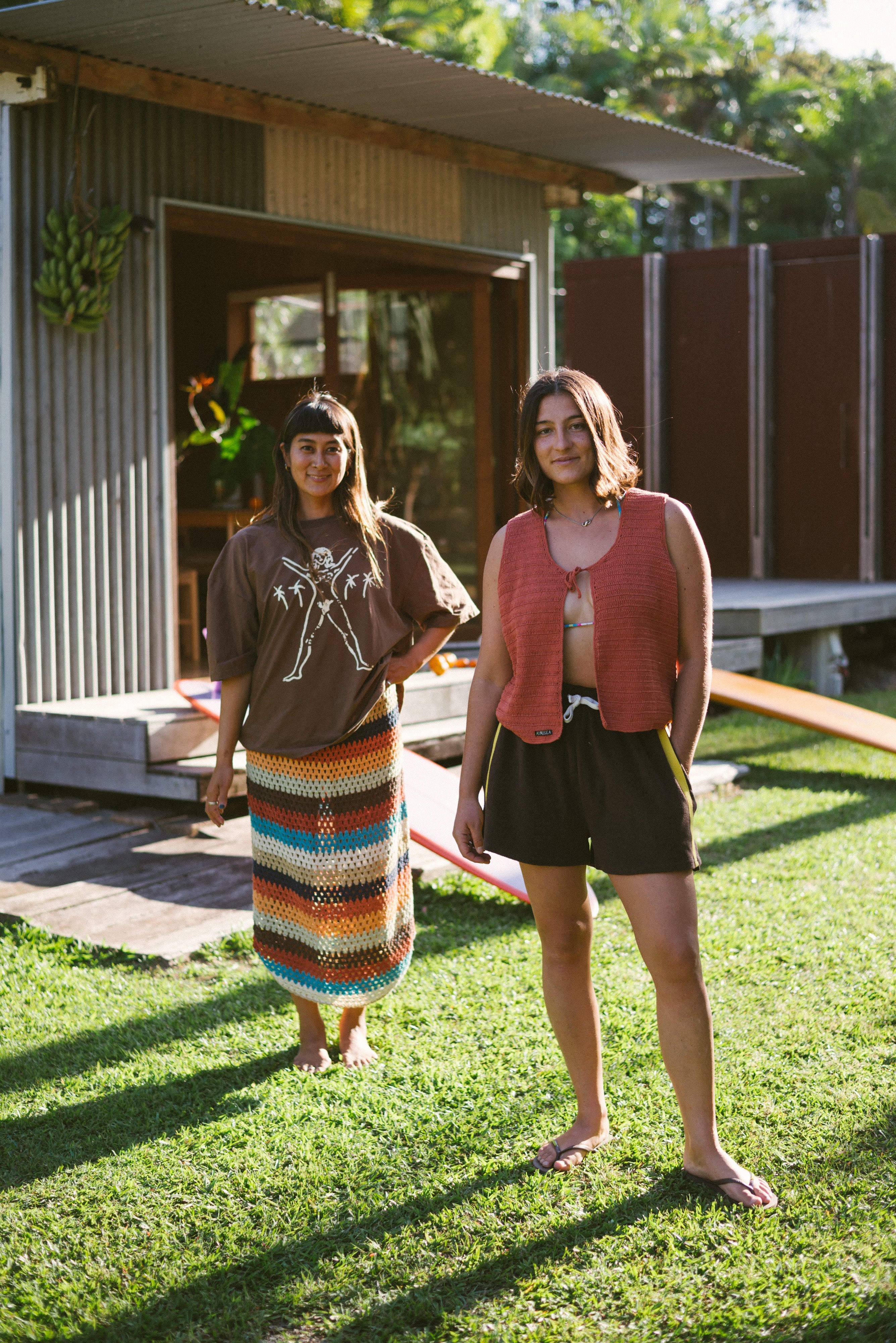 Terry Towelling Shorts in Chocolate Mango - Atmosea