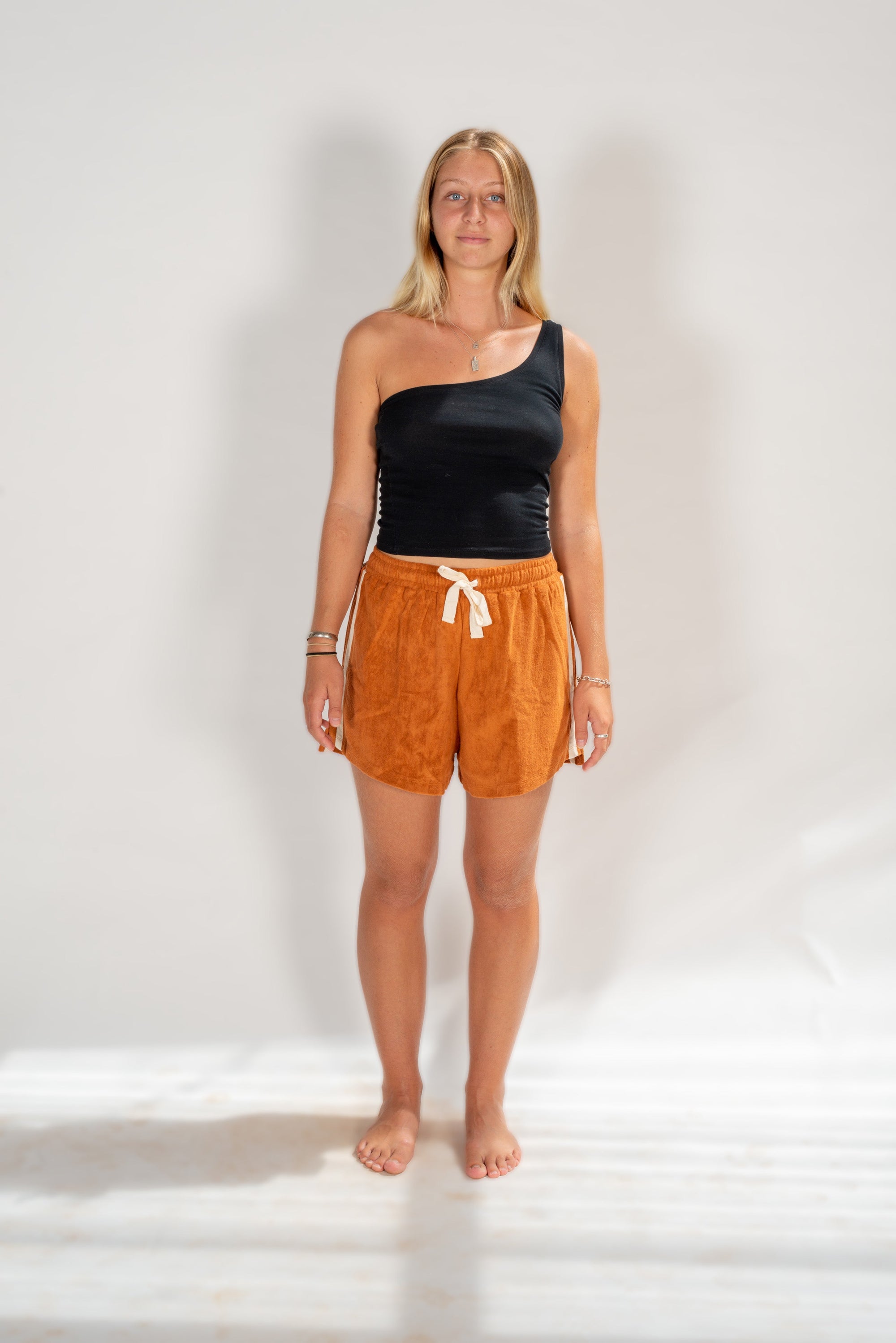 Terry Towelling Shorts in Rust - Atmosea