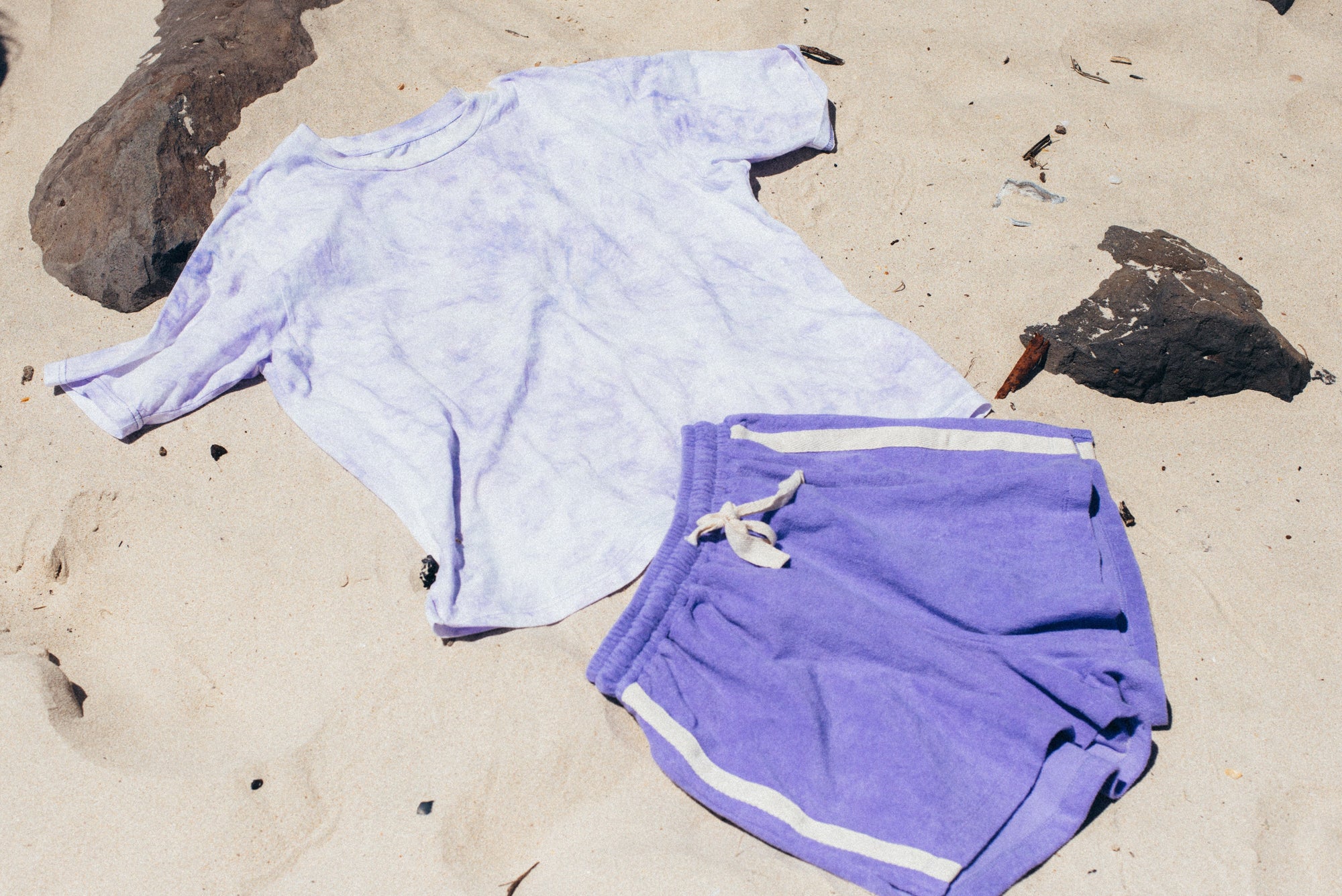 Terry Towelling Shorts - Lavender - Atmosea