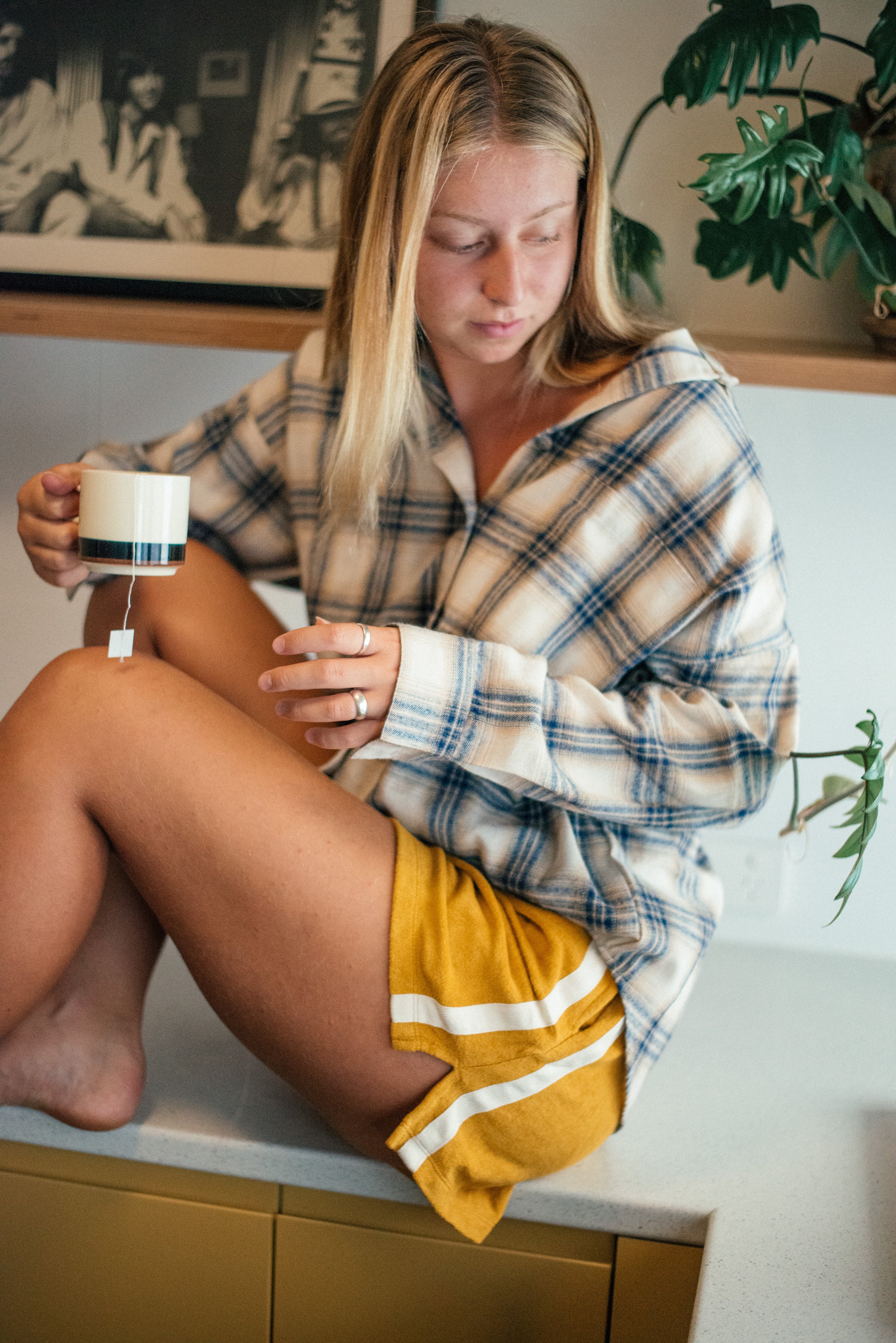 Terry Towelling Shorts Mango - Atmosea