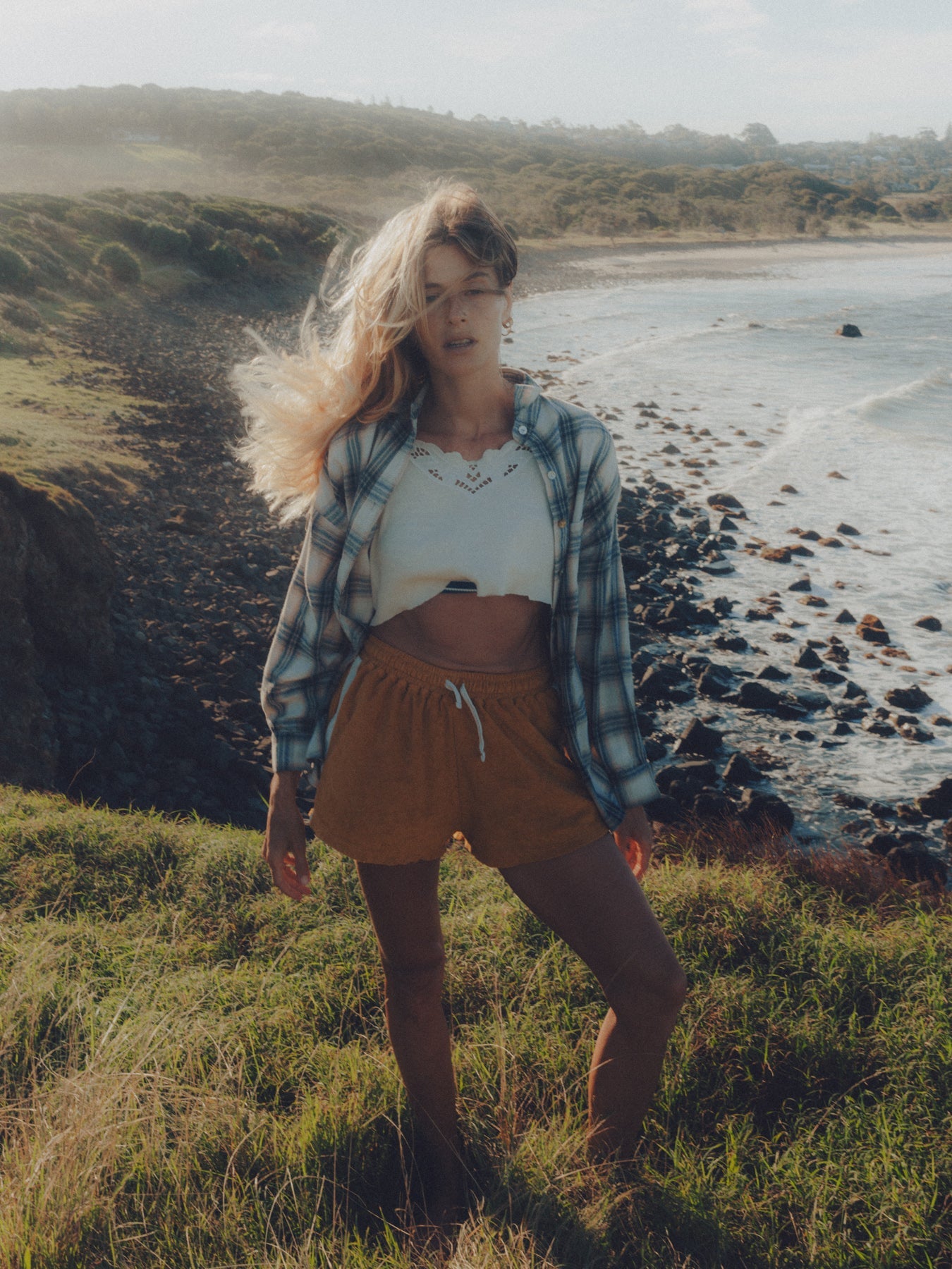 Terry Towelling Shorts Mango - Atmosea