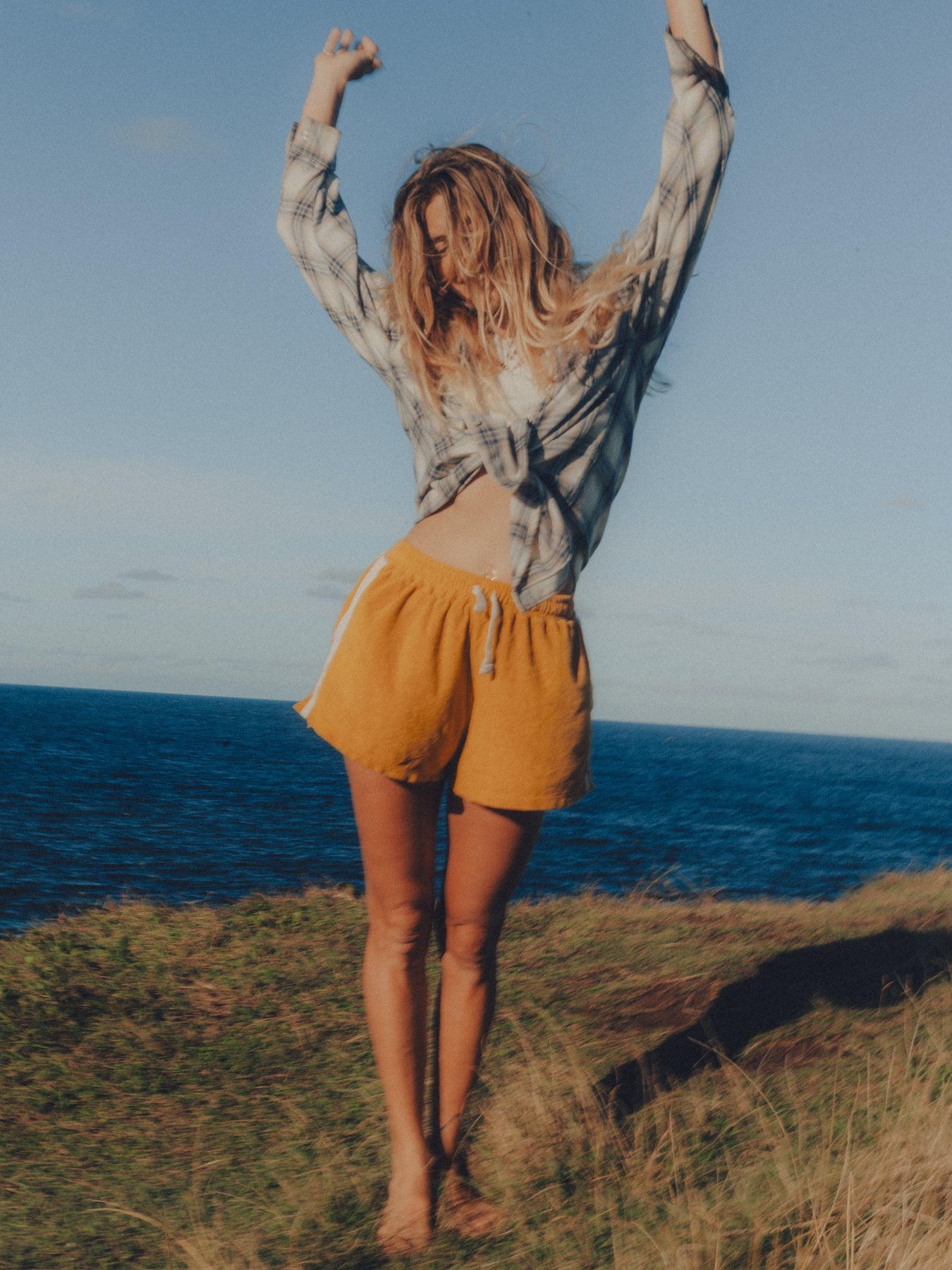 Terry Towelling Shorts Mango - Atmosea