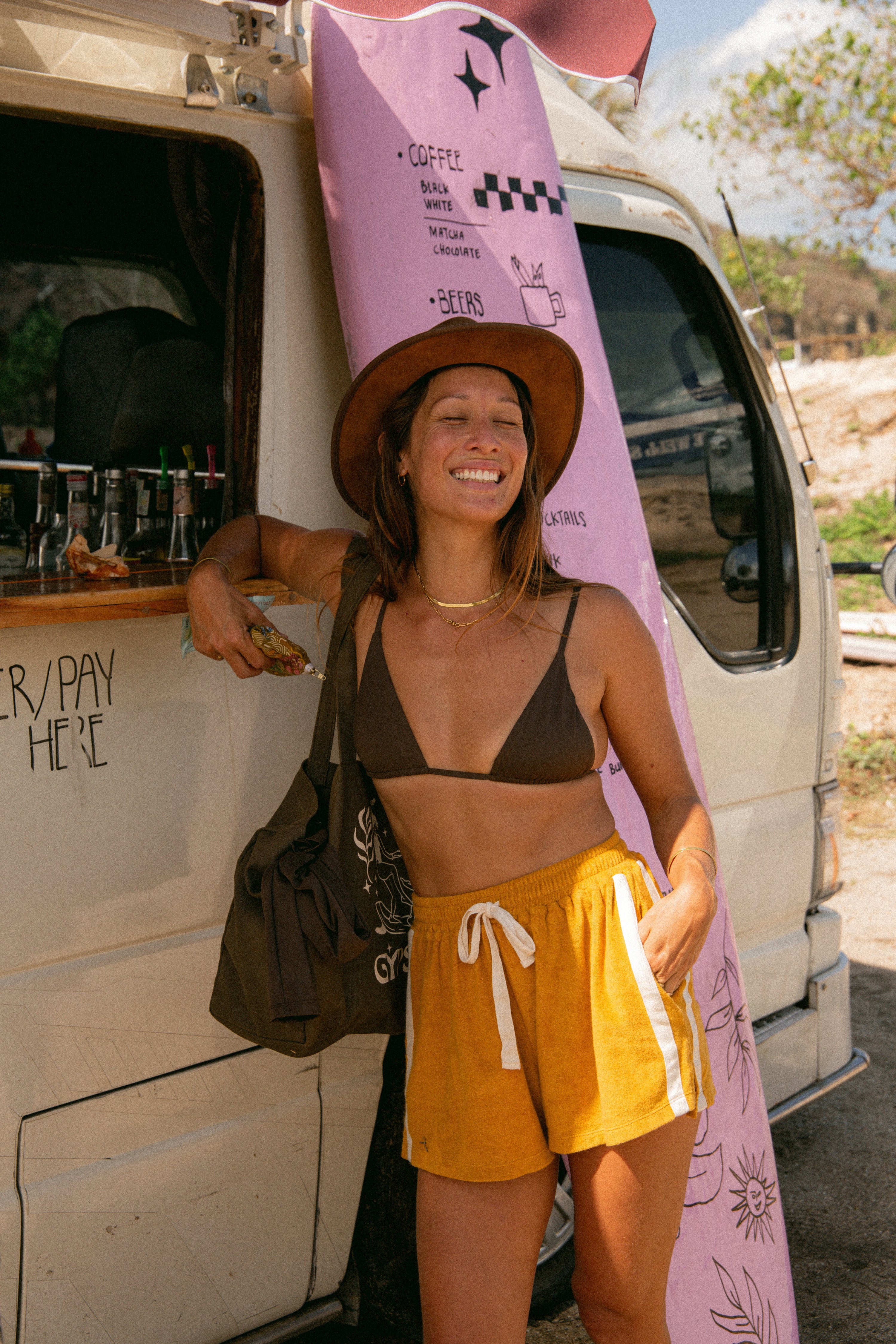 Terry Towelling Shorts Mango - Atmosea