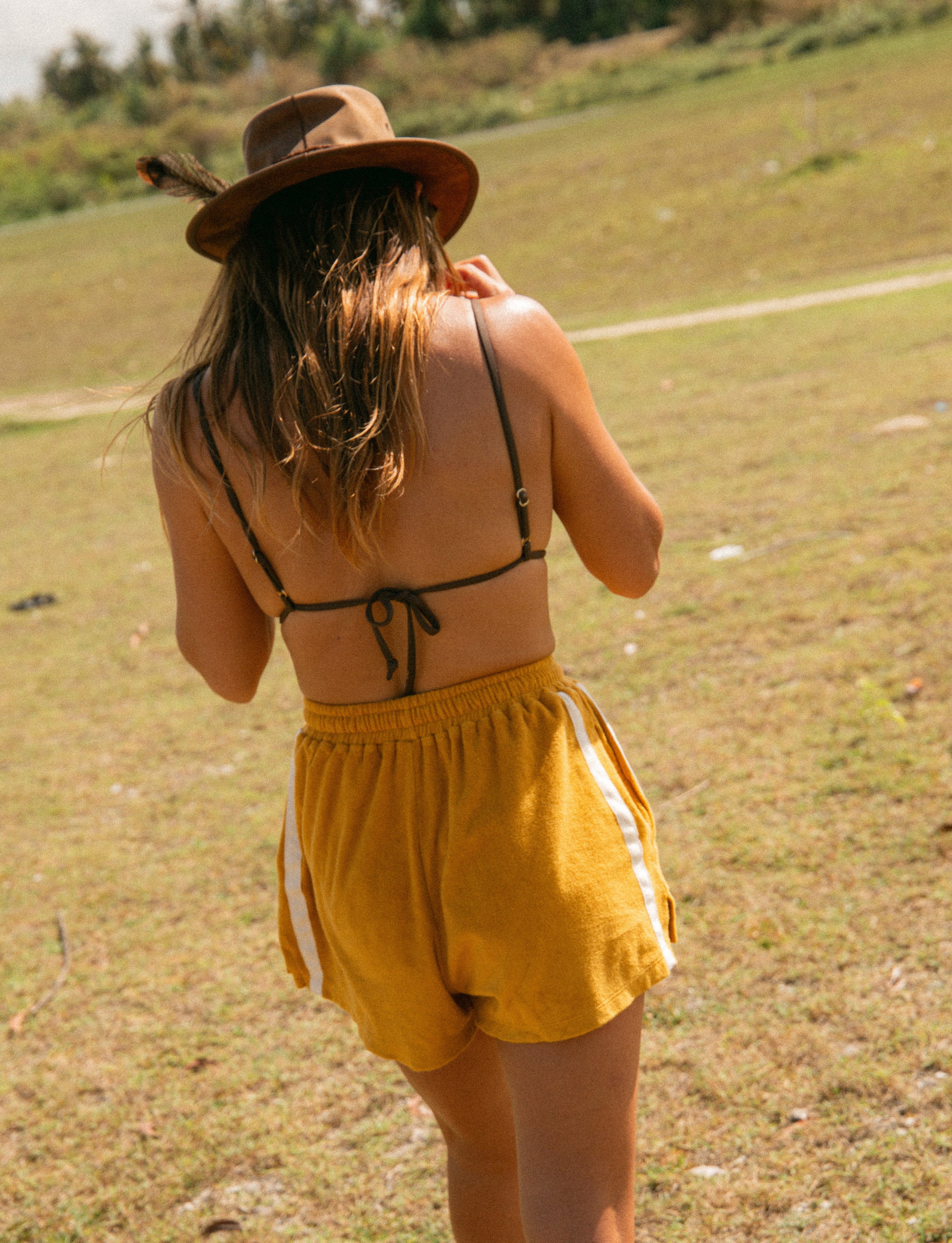 Terry Towelling Shorts Mango - Atmosea