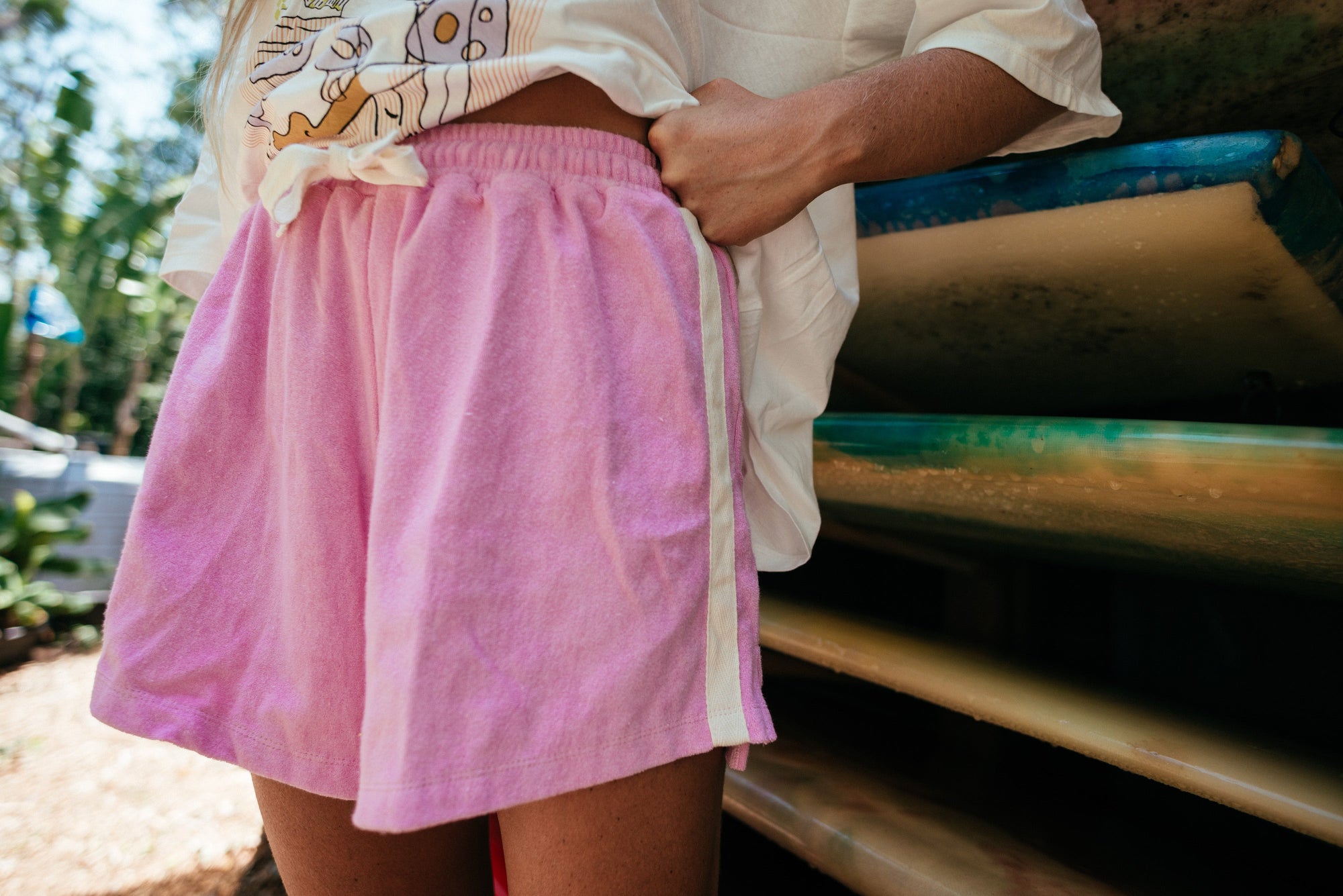 Terry Towelling Shorts - Pink - Atmosea