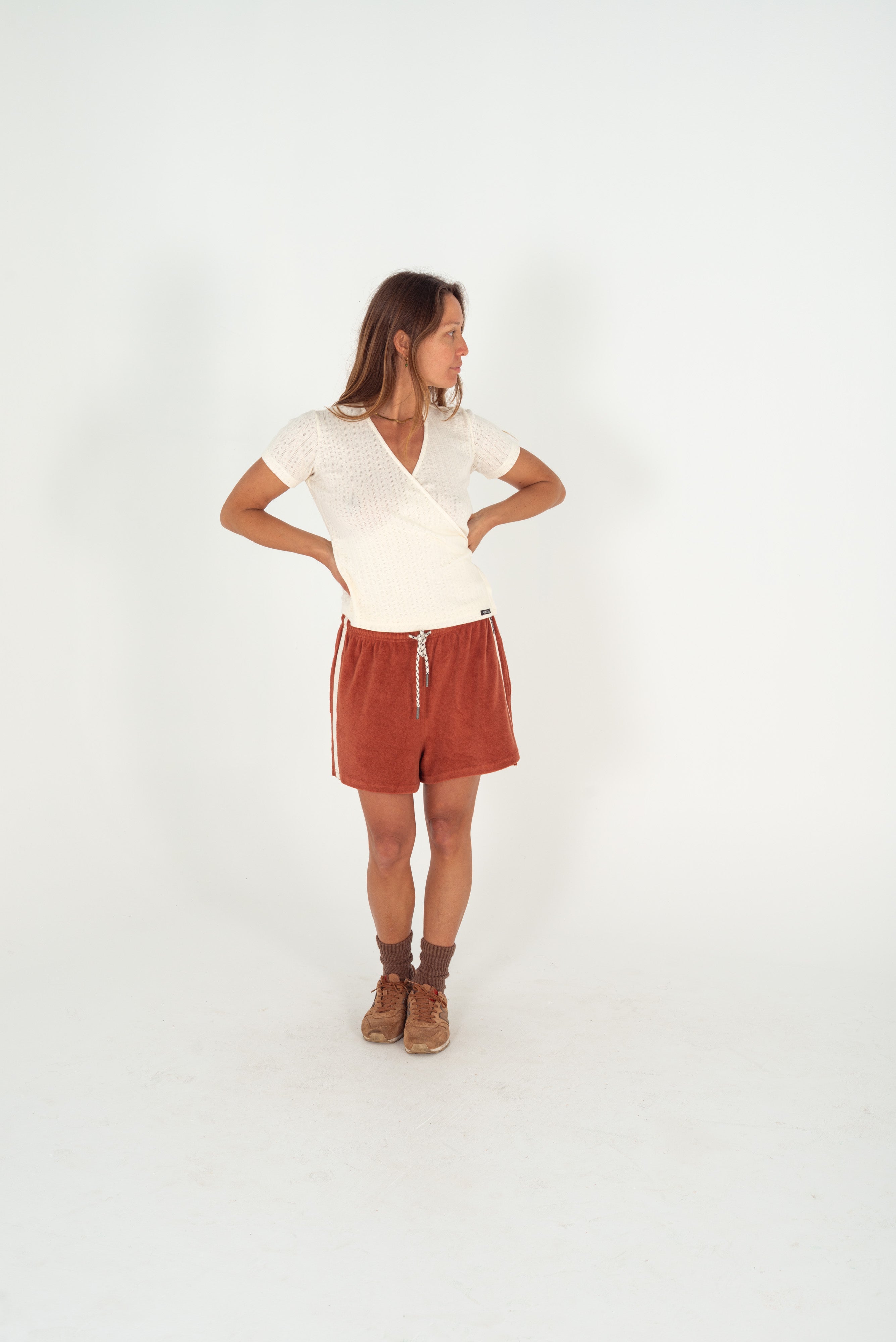 Terry Towelling Shorts Rust - Atmosea