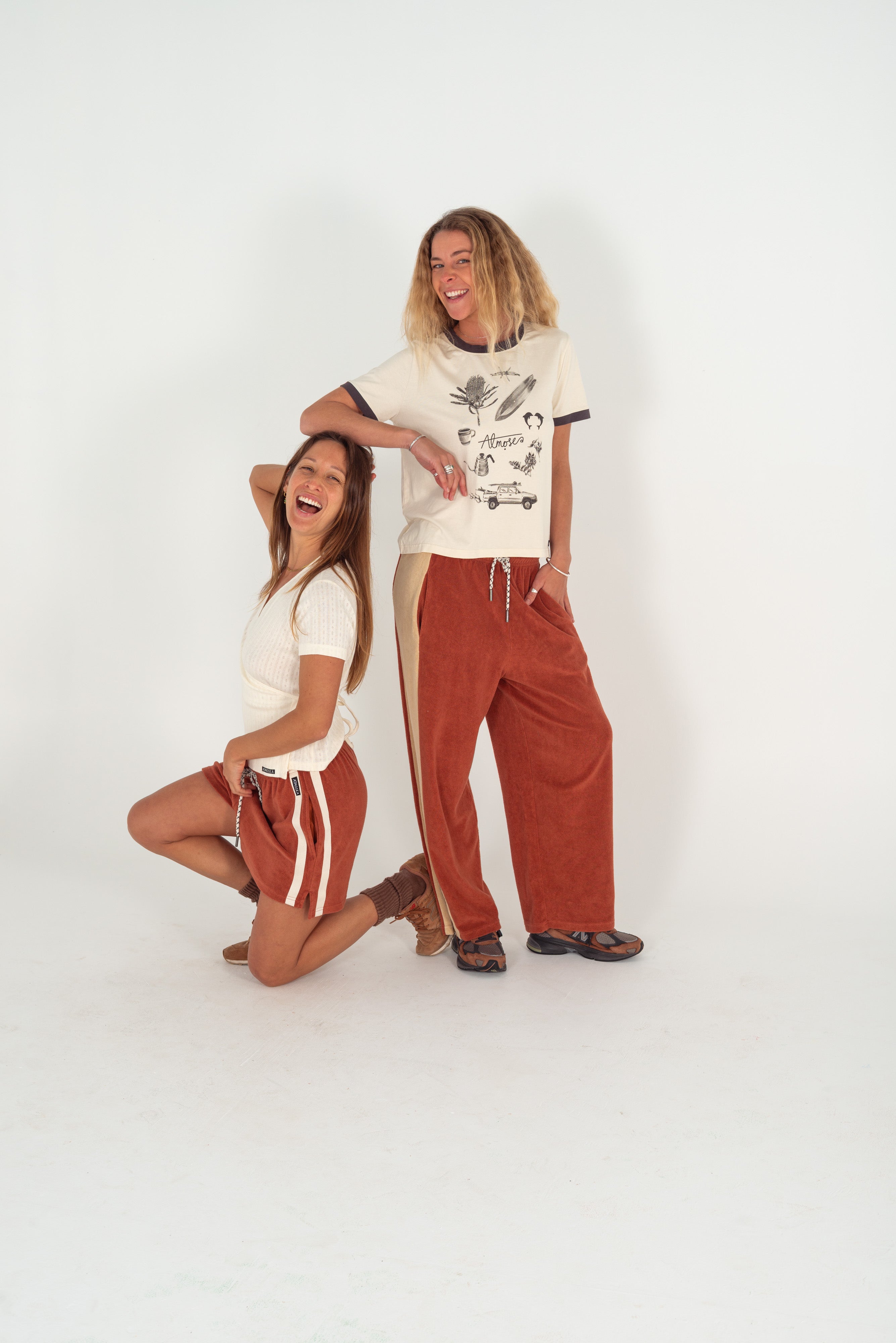 Terry Towelling Shorts Rust - Atmosea