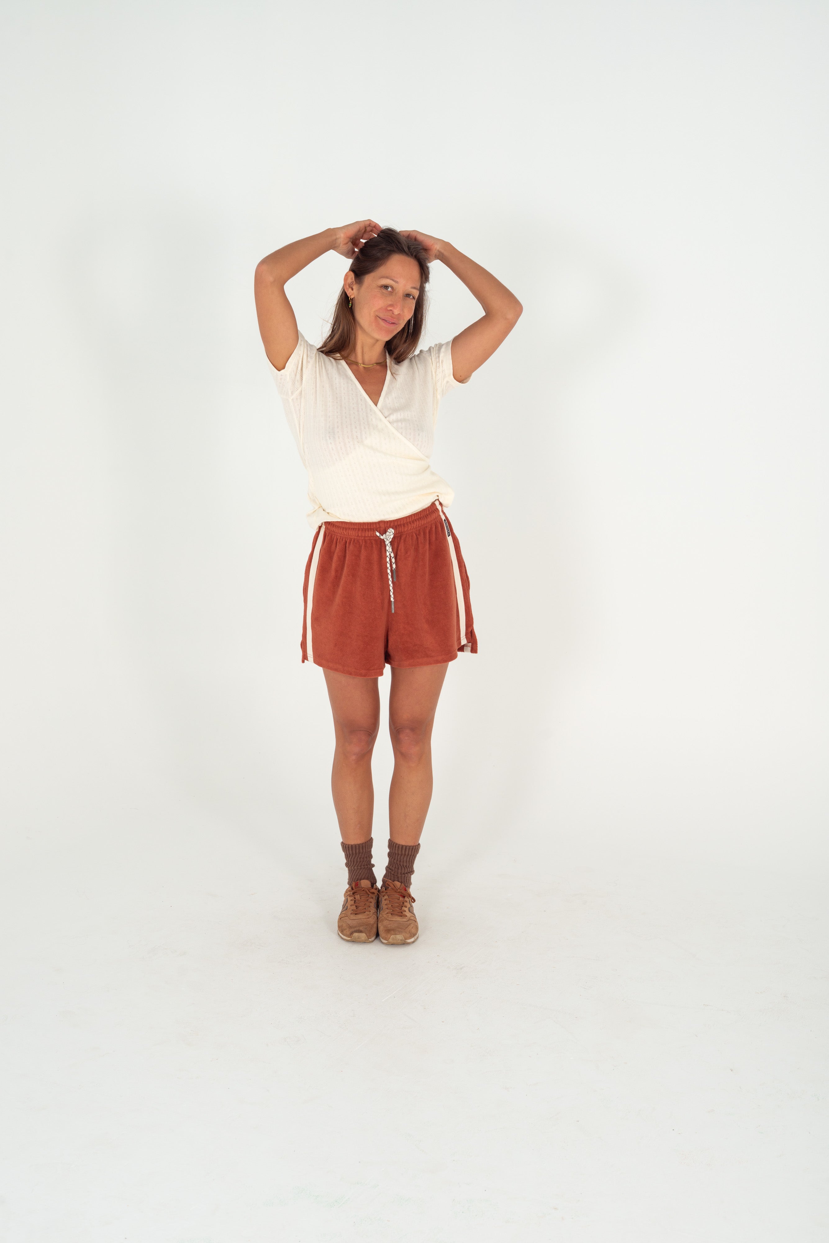 Terry Towelling Shorts Rust - Atmosea