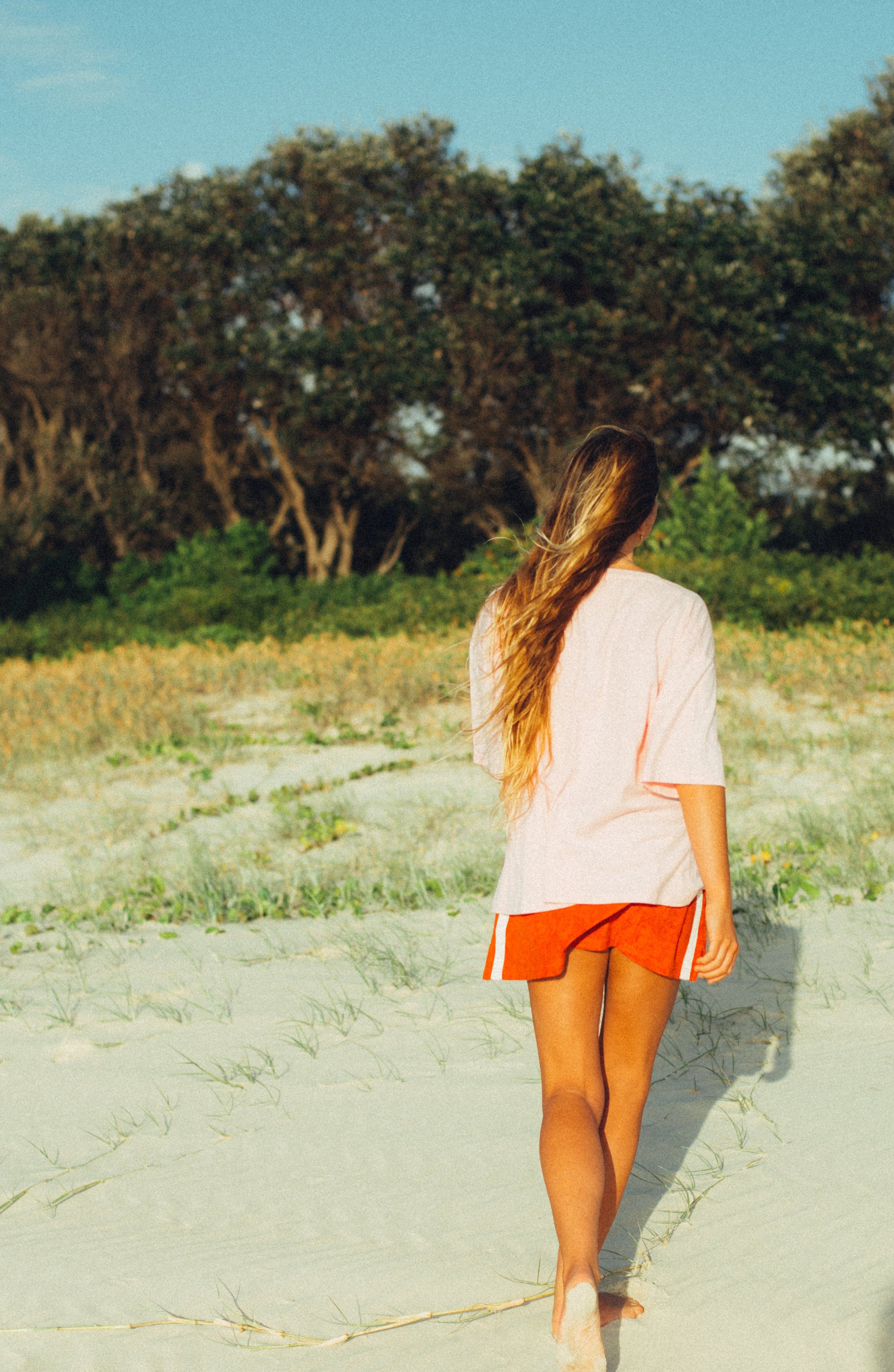 Terry Towelling Skirt in Red - Atmosea