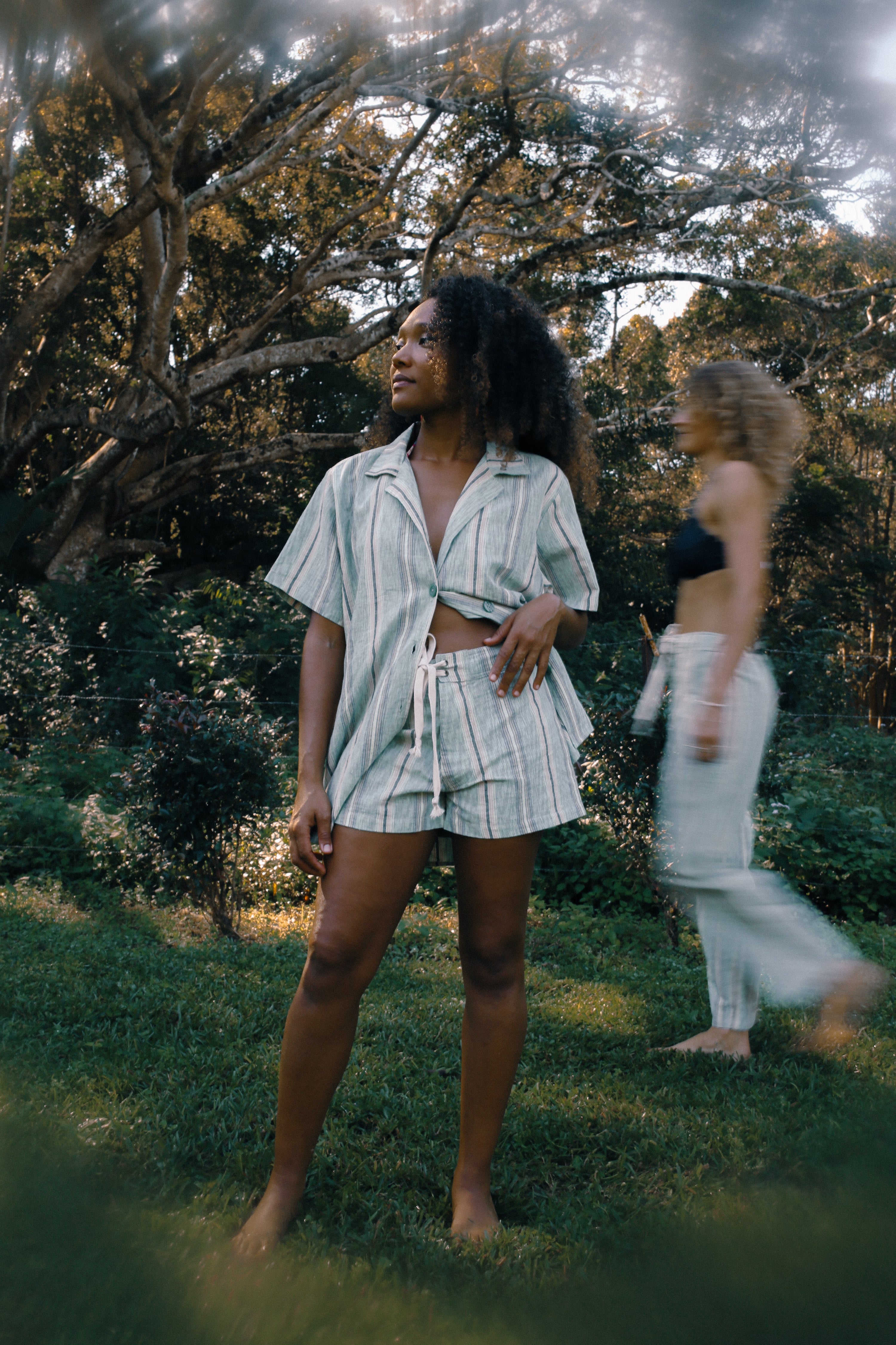 Unisex Shirt in Holiday Stripe - Atmosea