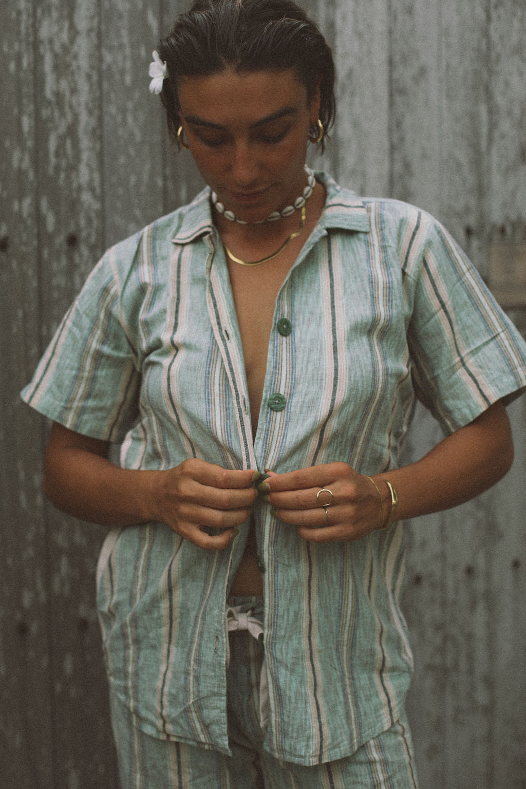 Unisex Shirt in Holiday Stripe - Atmosea