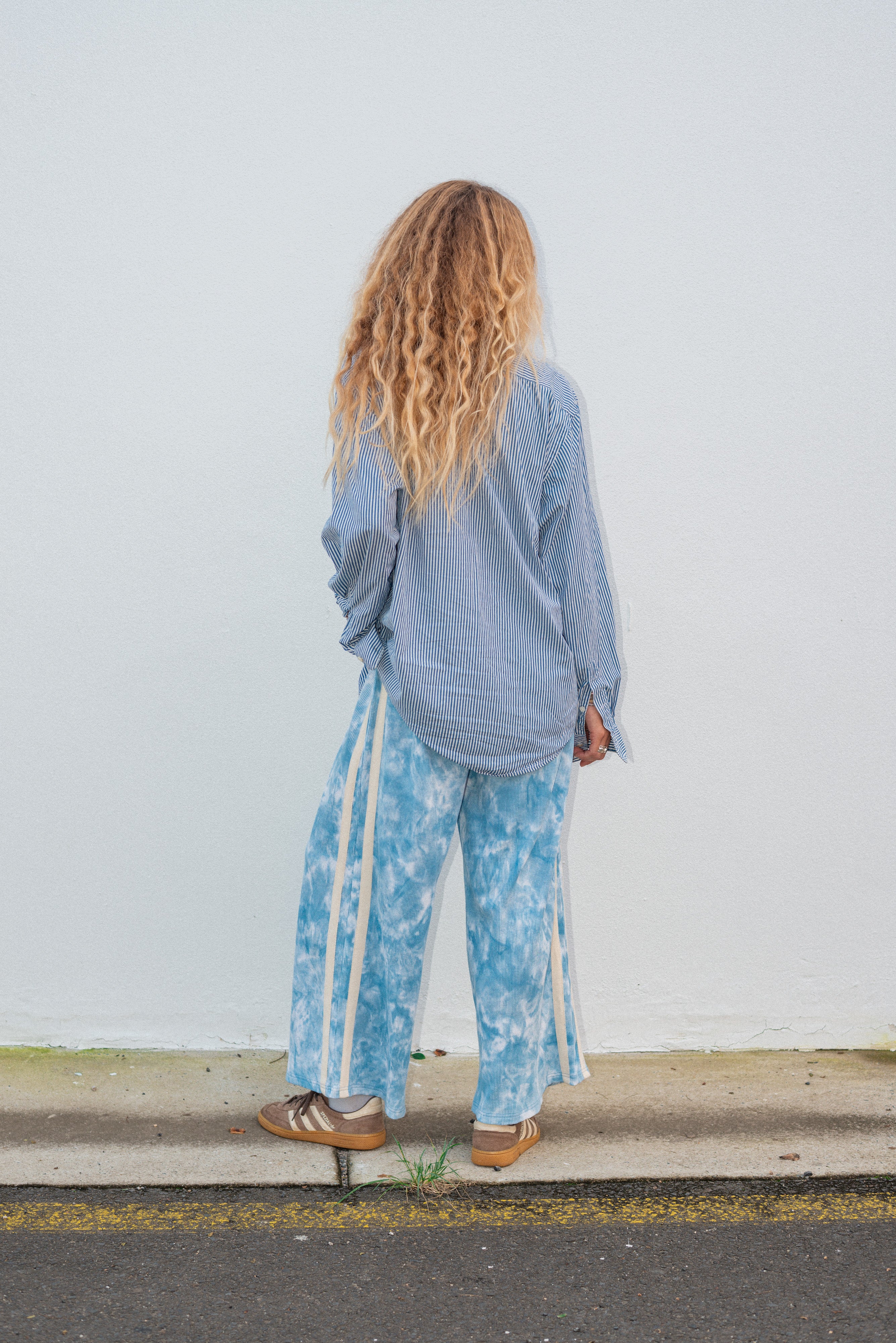 Waffle Lounge Pants in Cloud Tie Dye - Atmosea