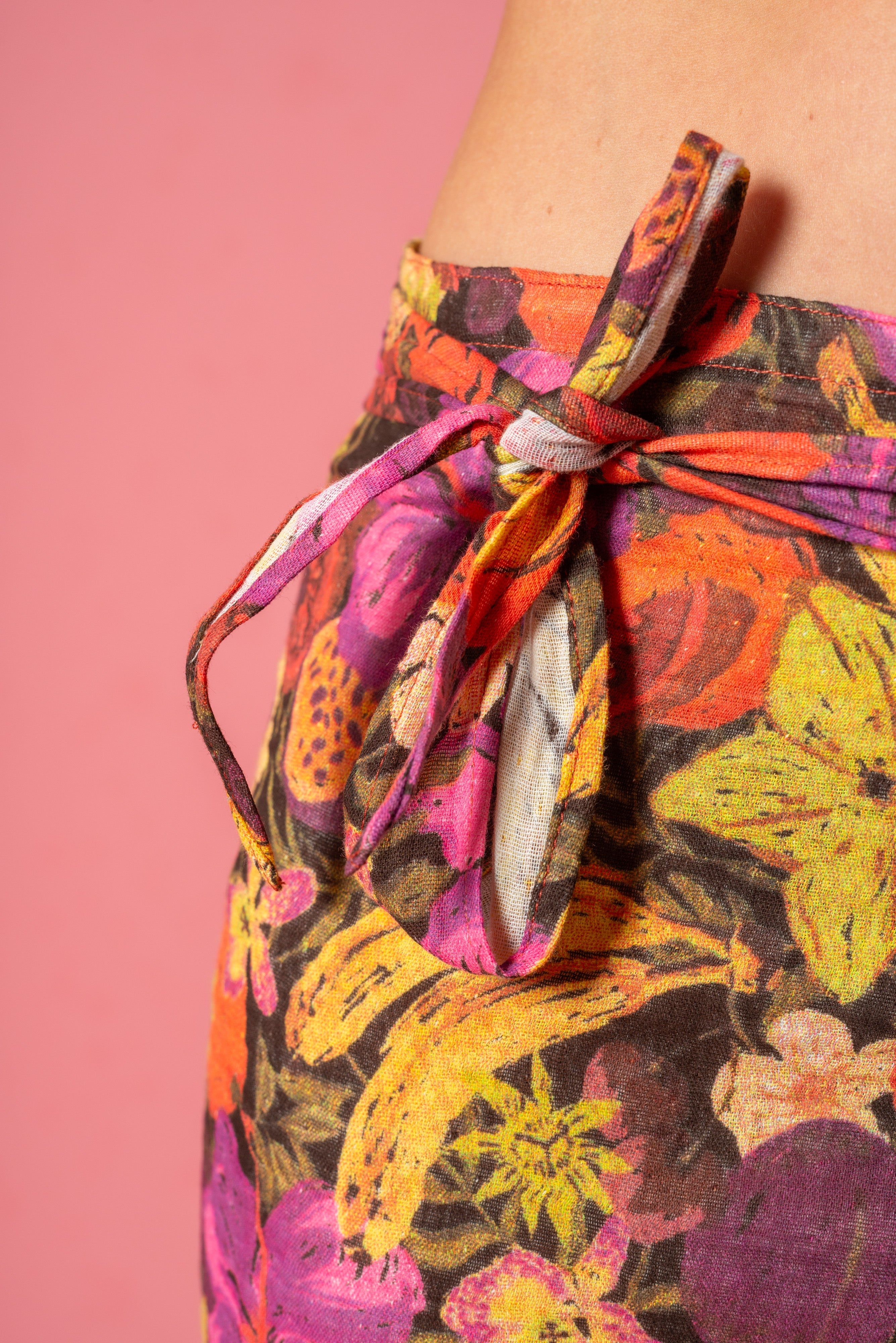 Wrap Midi Skirt in Fruity - Atmosea