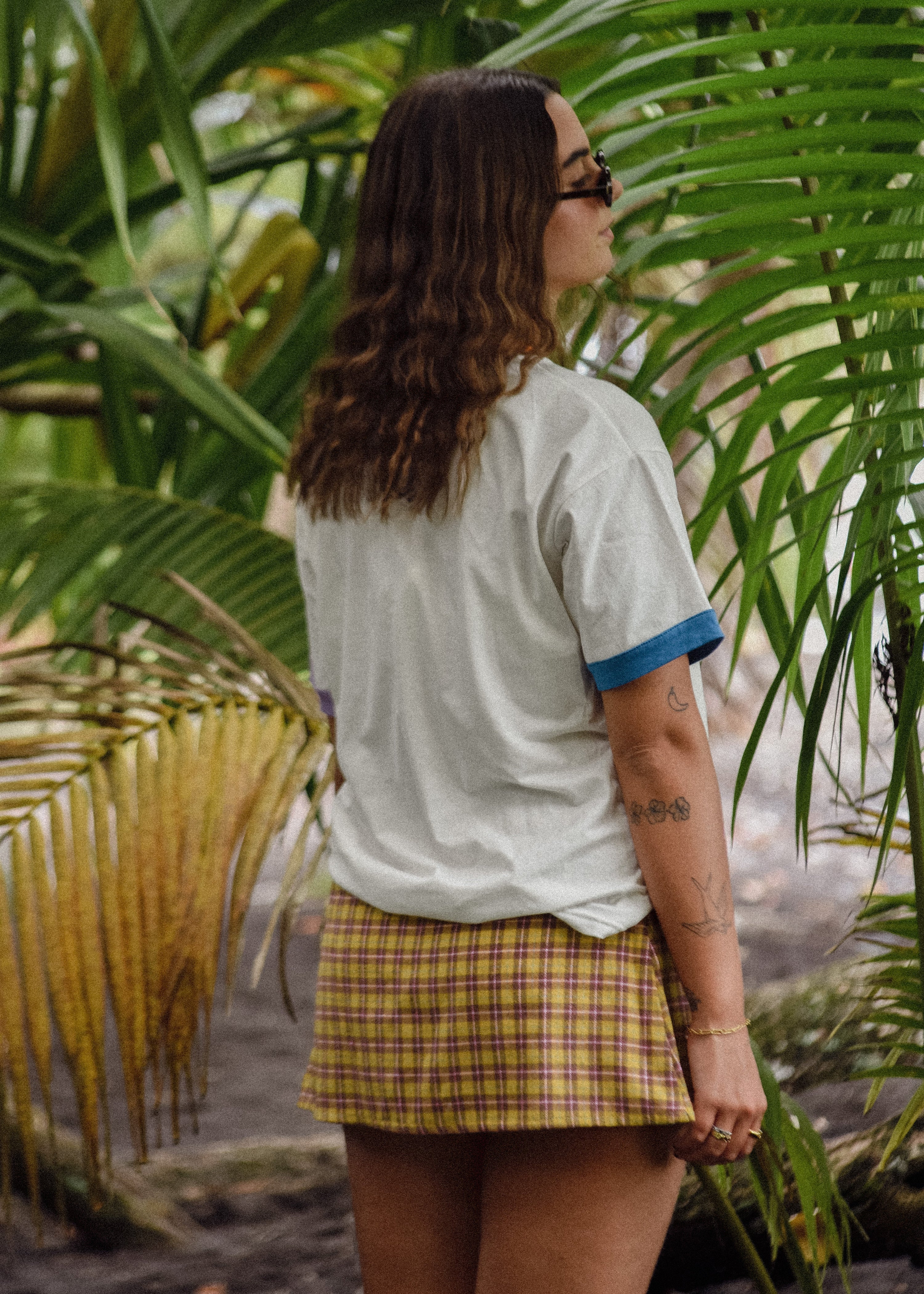 Wrap Mini Skirt in Flannel Plaid - Atmosea